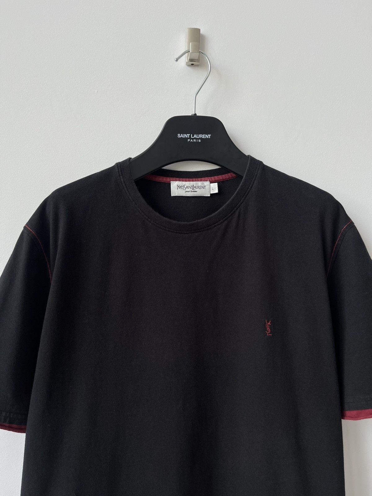Yves Saint Laurent Vintage Yves Saint Laurent Black T-Shirt YSL Paris France Size US M / EU 48-50 / 2 - 4 Thumbnail