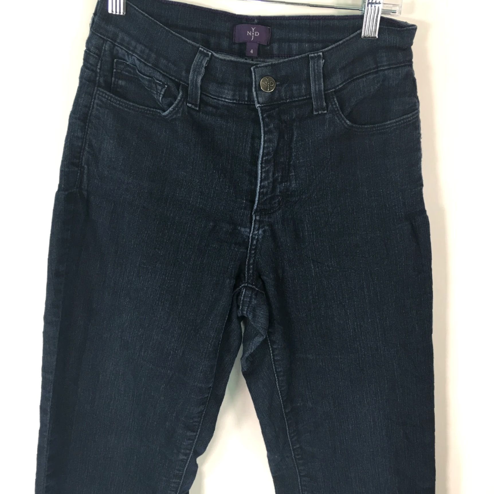 NYDJ NYDJ Womens Casual Low Rise Straight Leg Regular Fit Blue Denim Jeans Size 4 Size 27" / US 4 / IT 40 - 3 Thumbnail