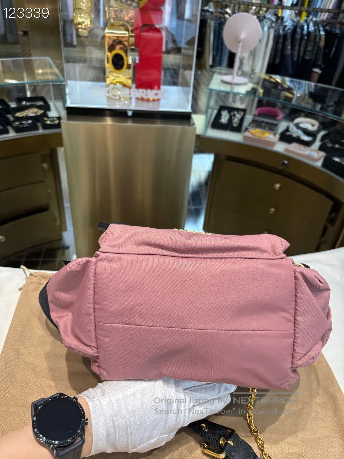 Burberry Burberry Small Pink Nylon Backpack. Size ONE SIZE - 4 Thumbnail
