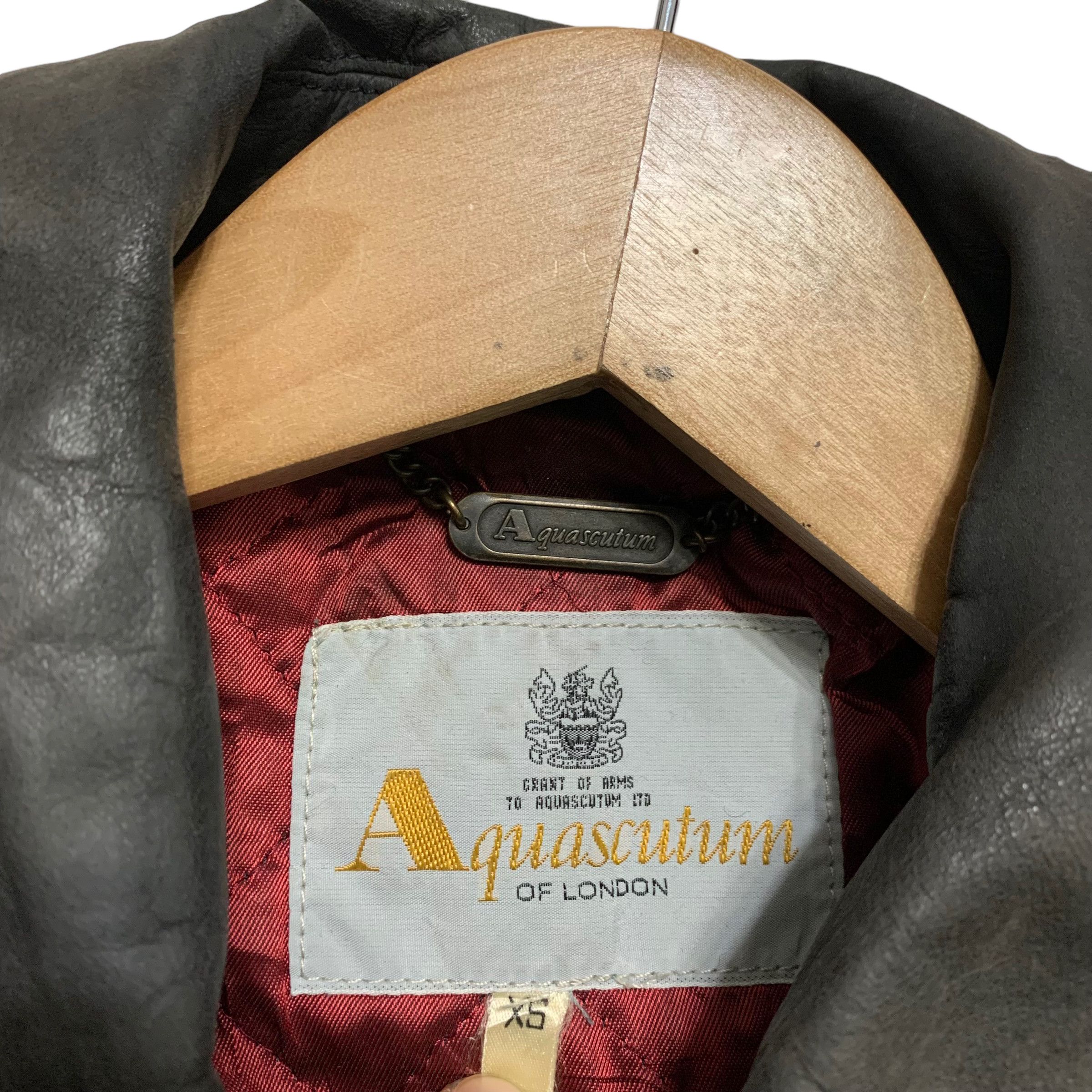 Aquascutum Vintage Aquascutum Wool Leather Coat Size US XS / EU 42 / 0 - 7 Thumbnail