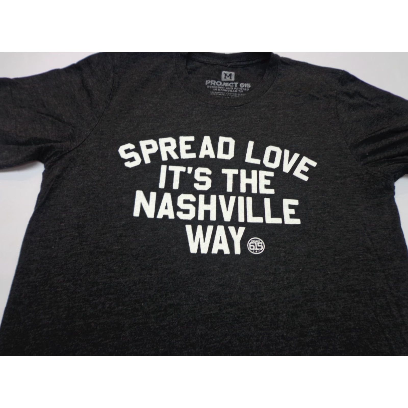 Y/Project Project 615 Spread Love It's The Nashville Way Graphic T Shirt Medium Men's Gray Cotton Blend Short Sleeve Round Neck Shirt Size US M / EU 48-50 / 2 - 2 Thumbnail