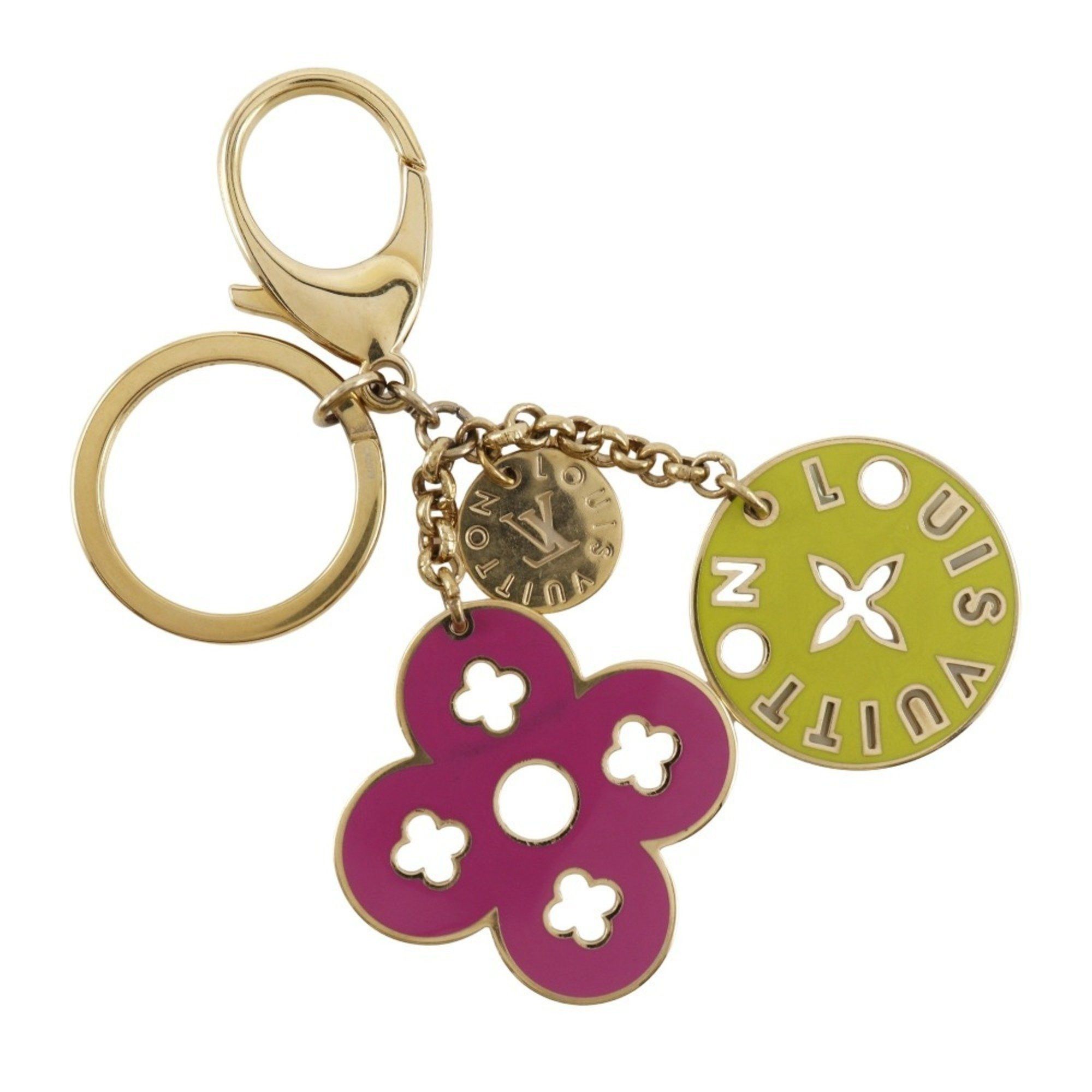 Louis Vuitton Louis Vuitton Portocle Looping Keychain Bag Charm M66006 Gold Plated Pink/Green CX0079 Women's Size ONE SIZE - 1 Thumbnail
