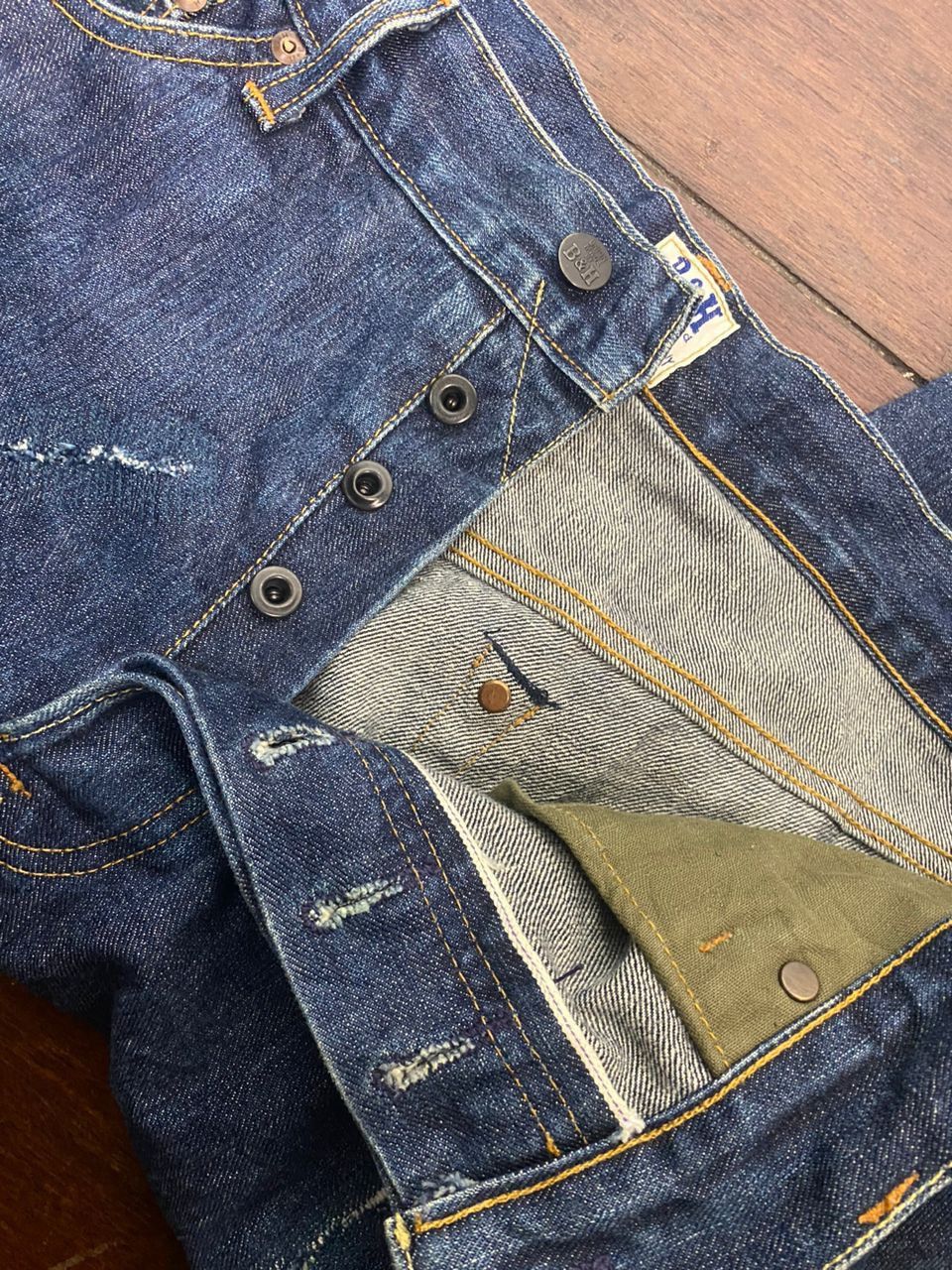 Other Vintage B&H balance &harmony selvedge denim jeans Size US 34 / EU 50 - 11 Thumbnail