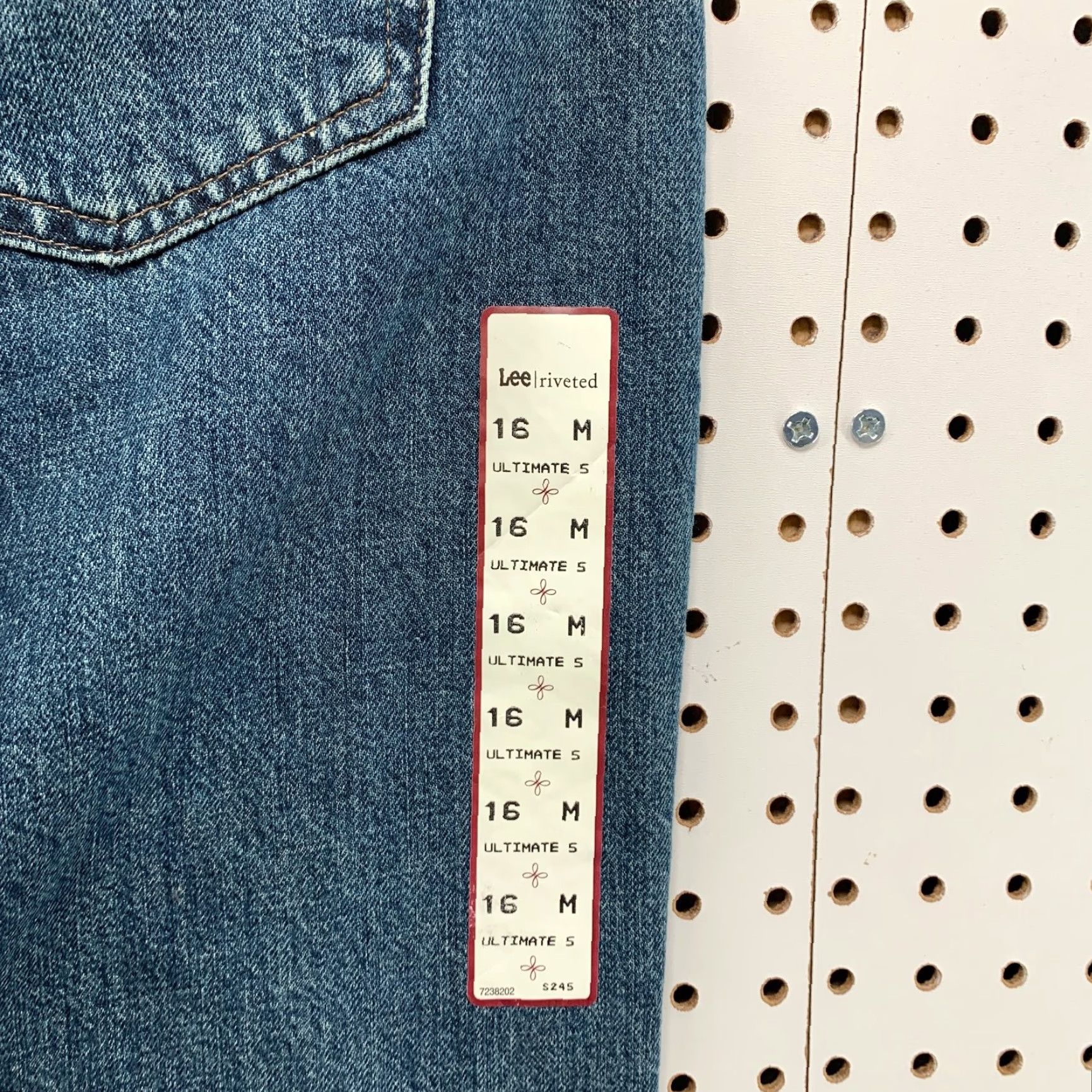 Lee Lee Riveted Jeans Womens Size 16 Mid Rise Straight Leg 5 Pocket Denim 36x32 Blue 100% Cotton Jeans 90s Theme - Womens Size 38" / US 16 / IT 52 - 6 Thumbnail