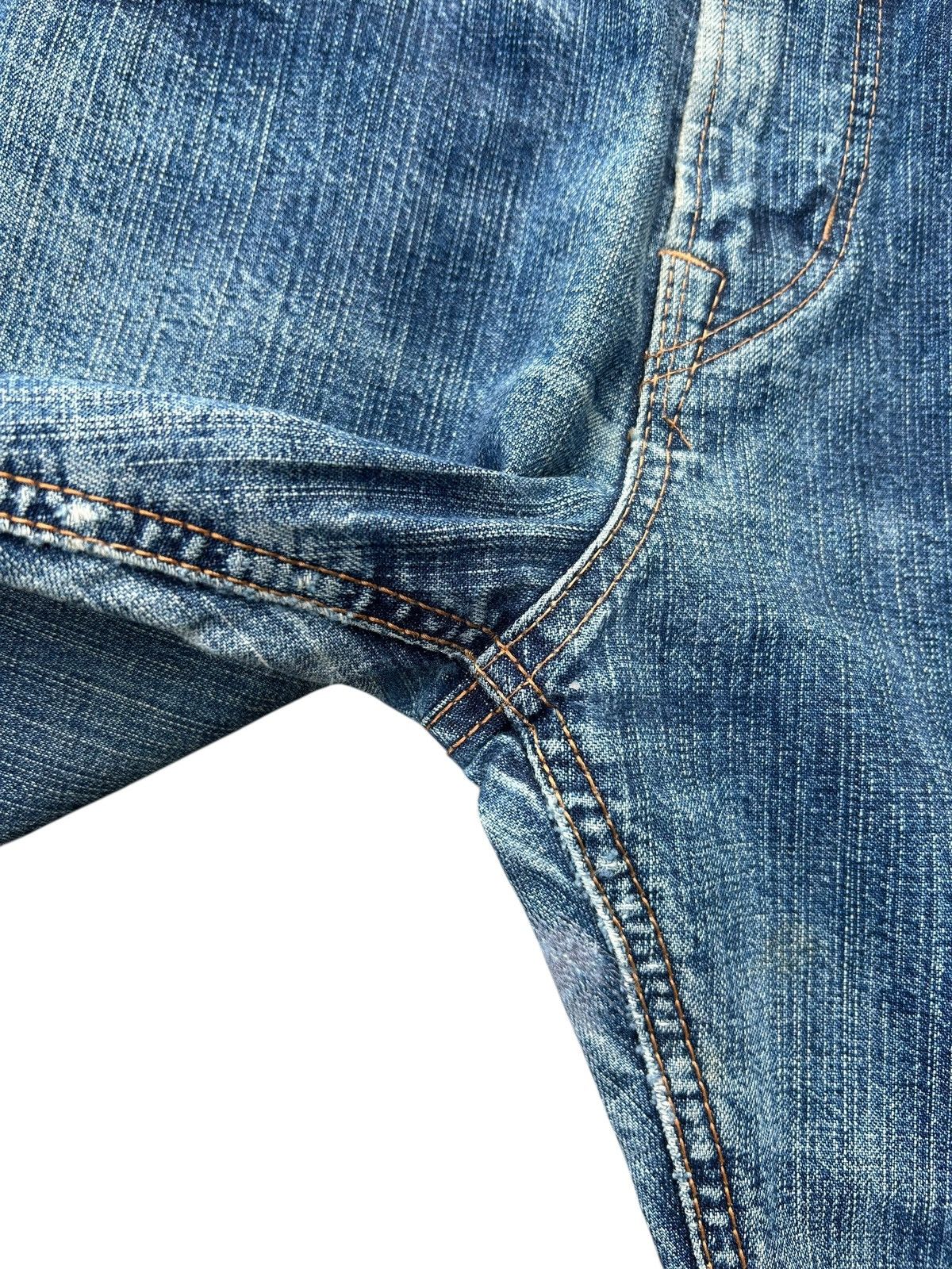 Kapital Vintage Edwin 505 Selvedge Buckle Back Distressed Denim Jean Size US 36 / EU 52 - 10 Thumbnail