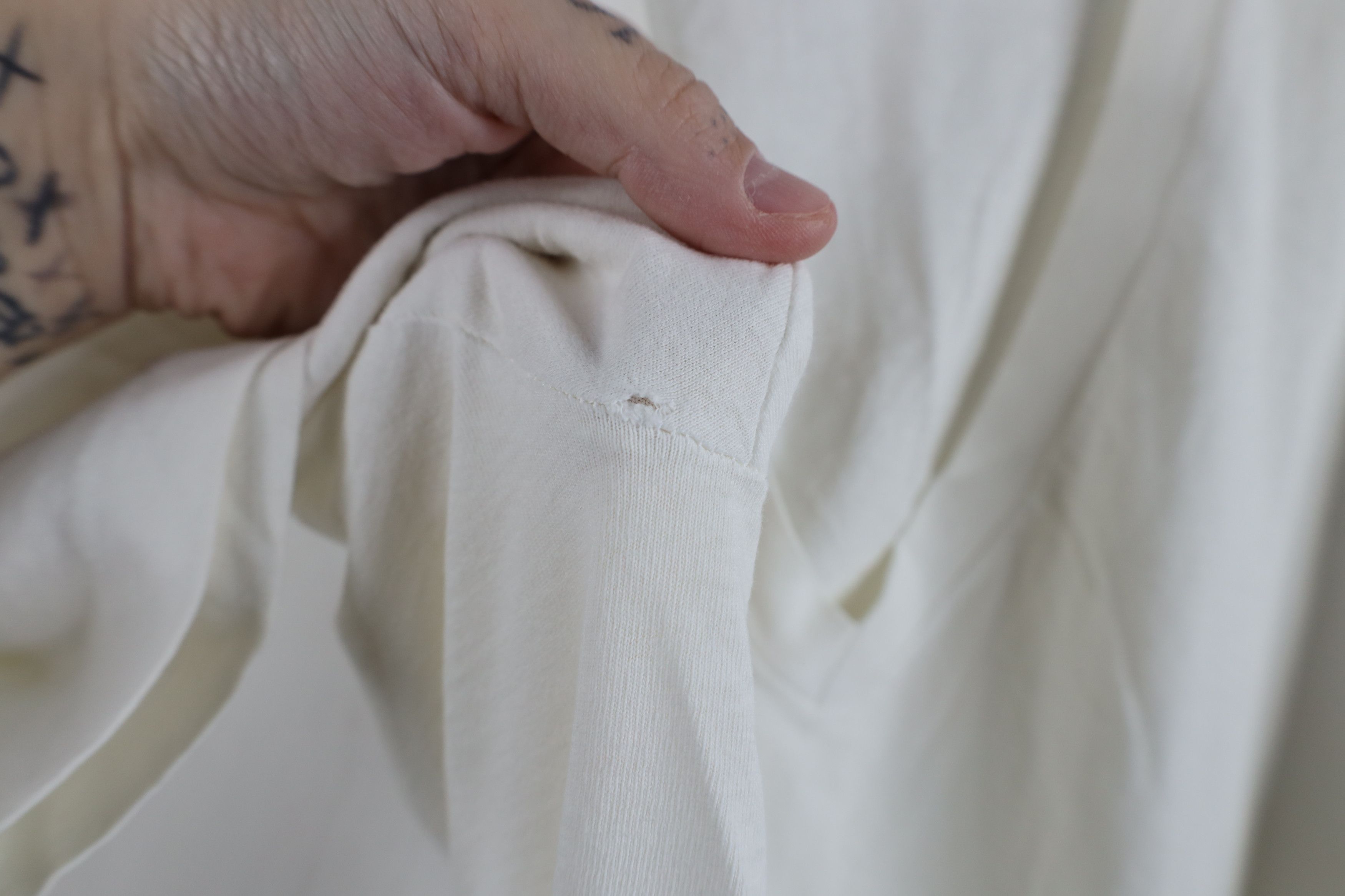 Vintage Vintage 70s Streetwear Blank Cotton V-Neck T-Shirt White USA Size US XL / EU 56 / 4 - 6 Thumbnail