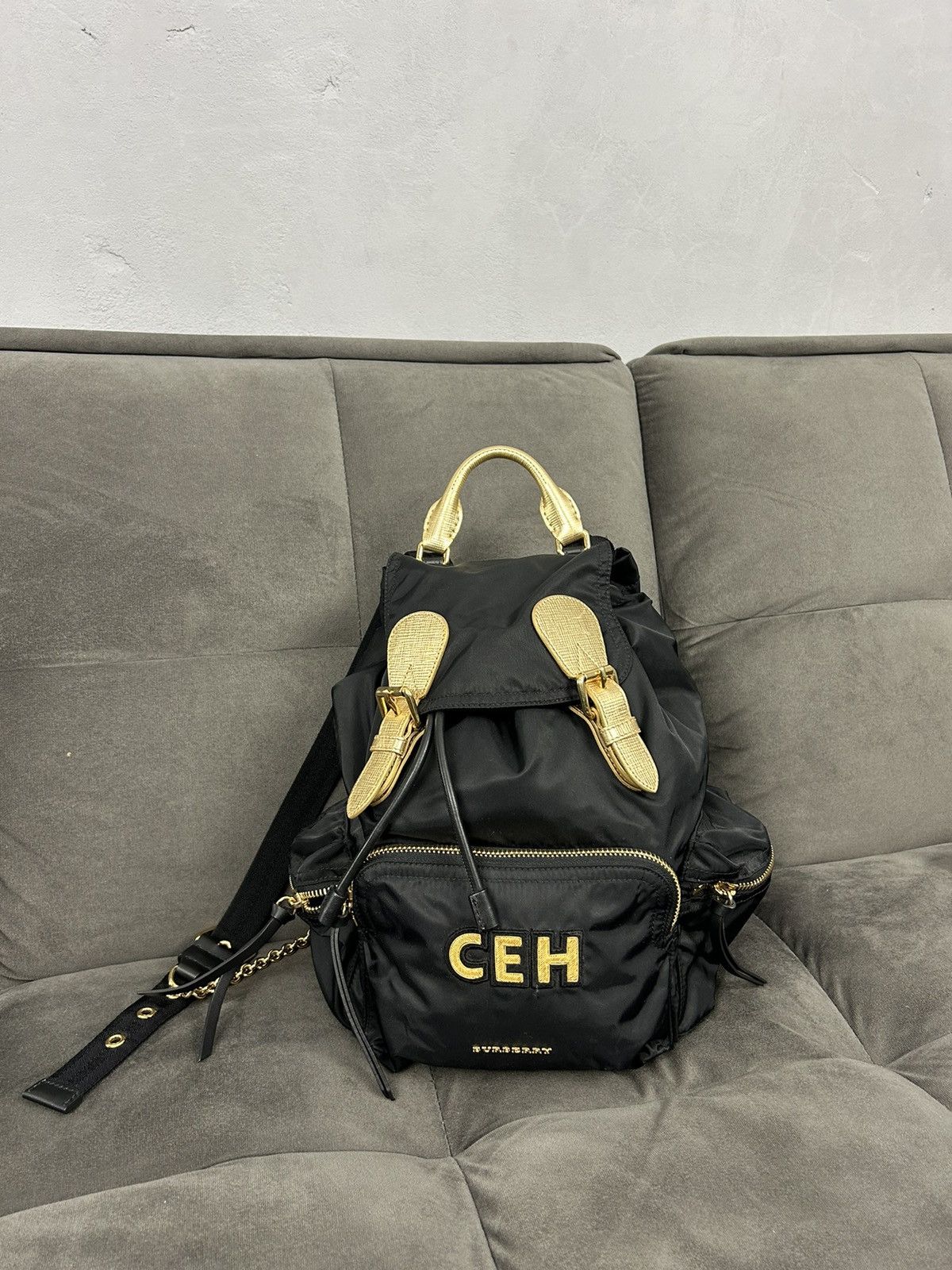 Burberry Burberry Black Nylon Backpack Luxury Designer Bag Size ONE SIZE - 1 Thumbnail