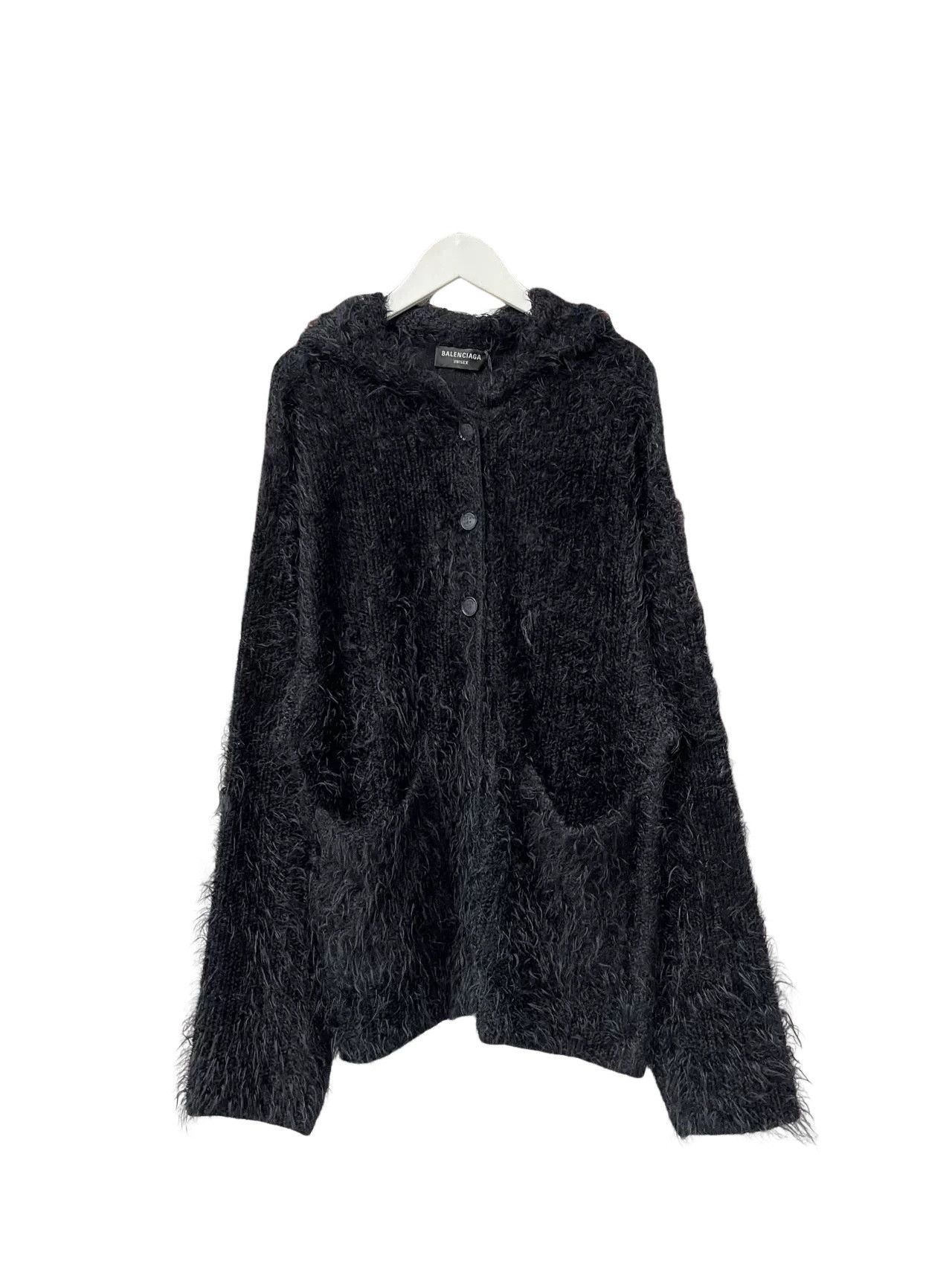 Balenciaga Balenciaga Mohair Hooded Cardigan Size M Size US M / EU 48-50 / 2 - 1 Thumbnail