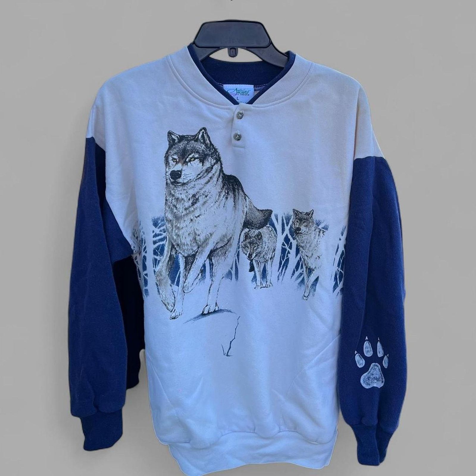 Other 80s vintage wolf graphic crewneck Size US L / EU 52-54 / 3 - 1 Thumbnail