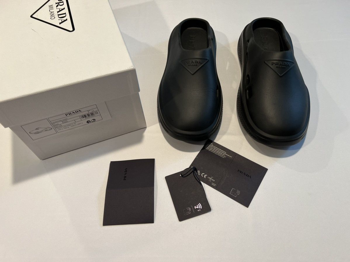 Prada Prada men’s triangle slides. 45/12. $650 Size US 12 / EU 45 - 1 Thumbnail