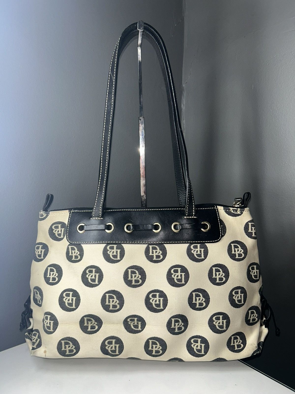 Dooney & Bourke Dooney & Bourke Canvas Signature Satchel Bubble Dot Pattern Size ONE SIZE - 8 Thumbnail