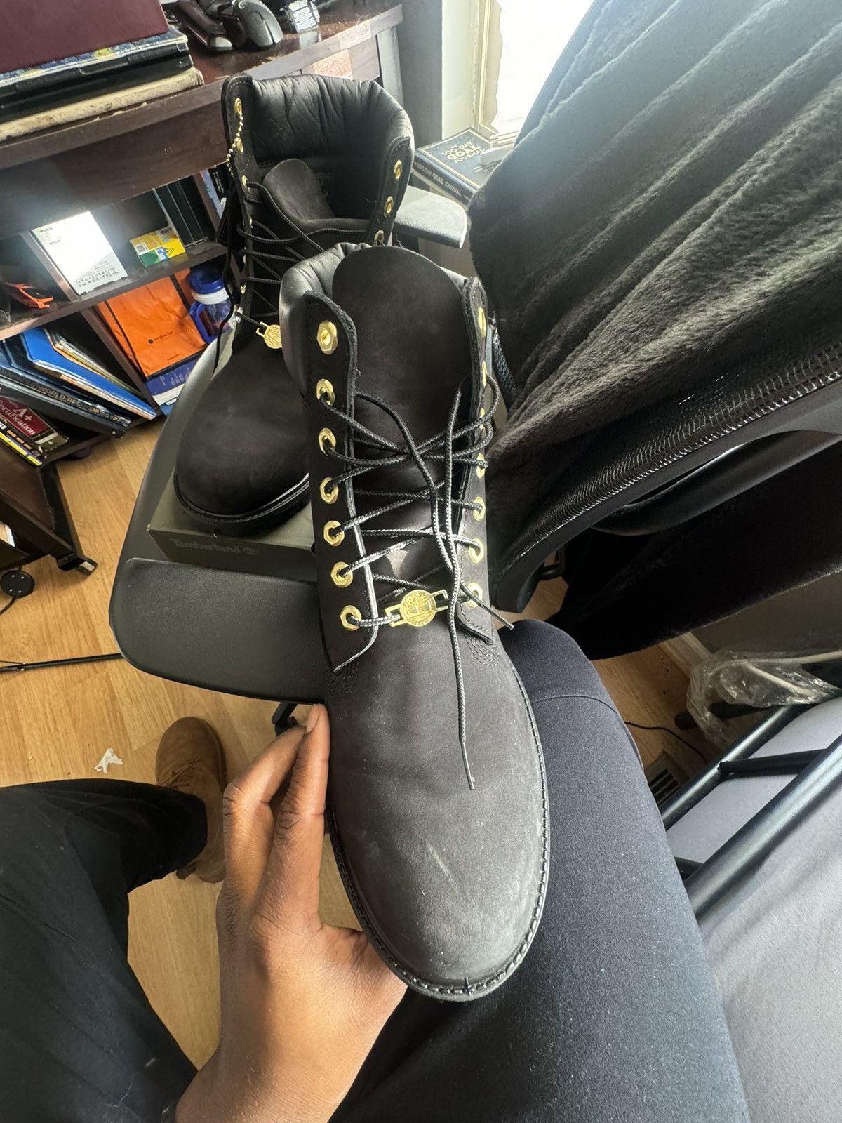 Timberland Timberland Premium Waterproof Boot Black Nubuck Size US 13 / EU 46 - 5 Thumbnail