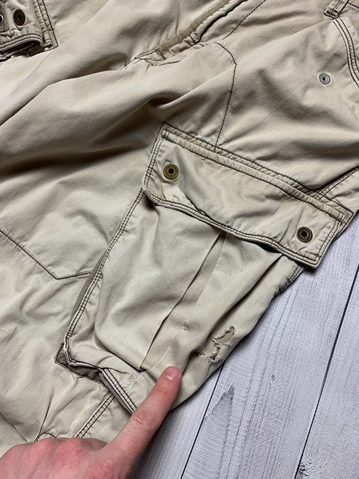 G-Star Vintage G Star Raw cargo pants multi pocket distressed Y2K Size US 33 - 4 Thumbnail