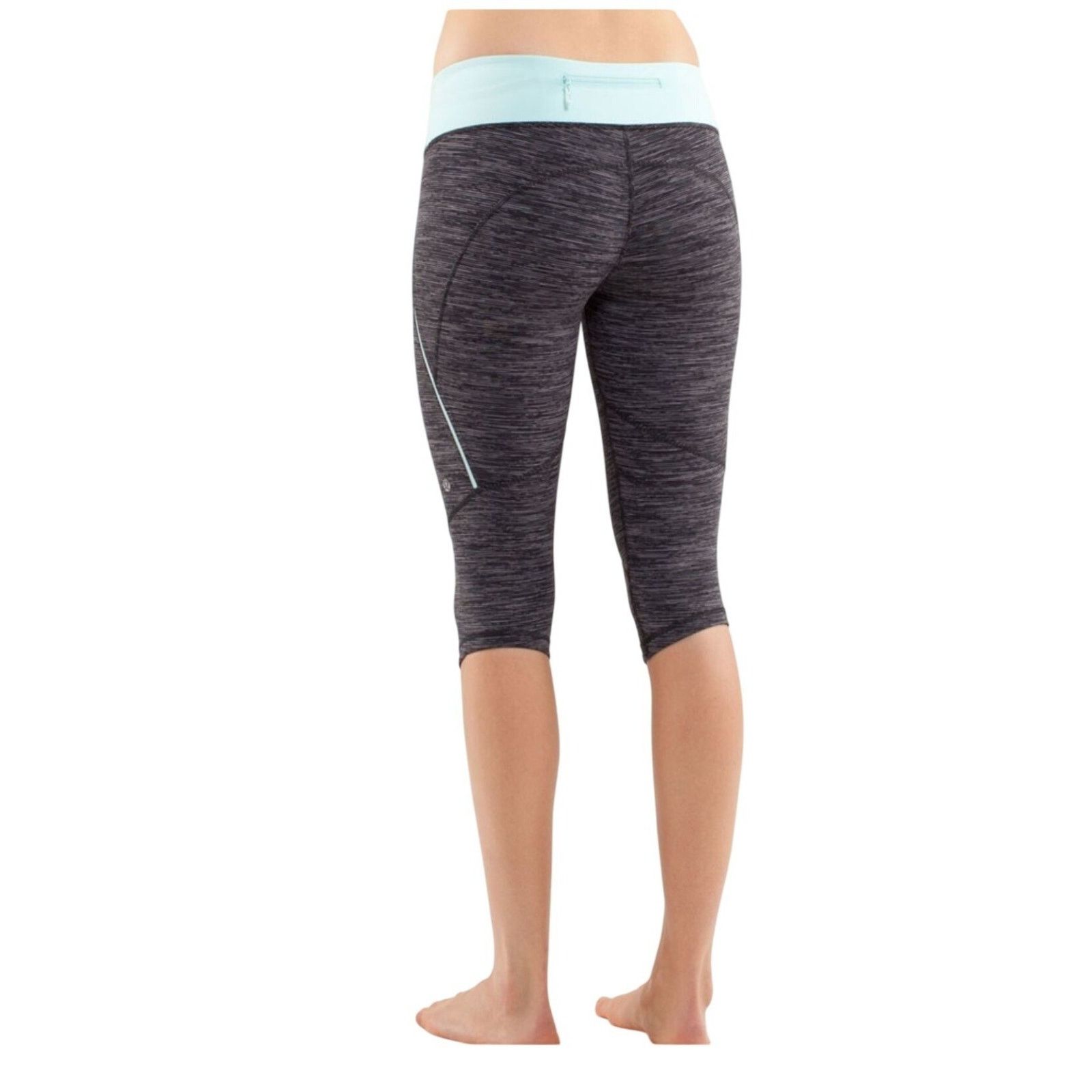 Lululemon Lululemon Run Excel Crop Wee Are From Space Black Leggings 4 Size 27" / US 4 / IT 40 - 2 Thumbnail