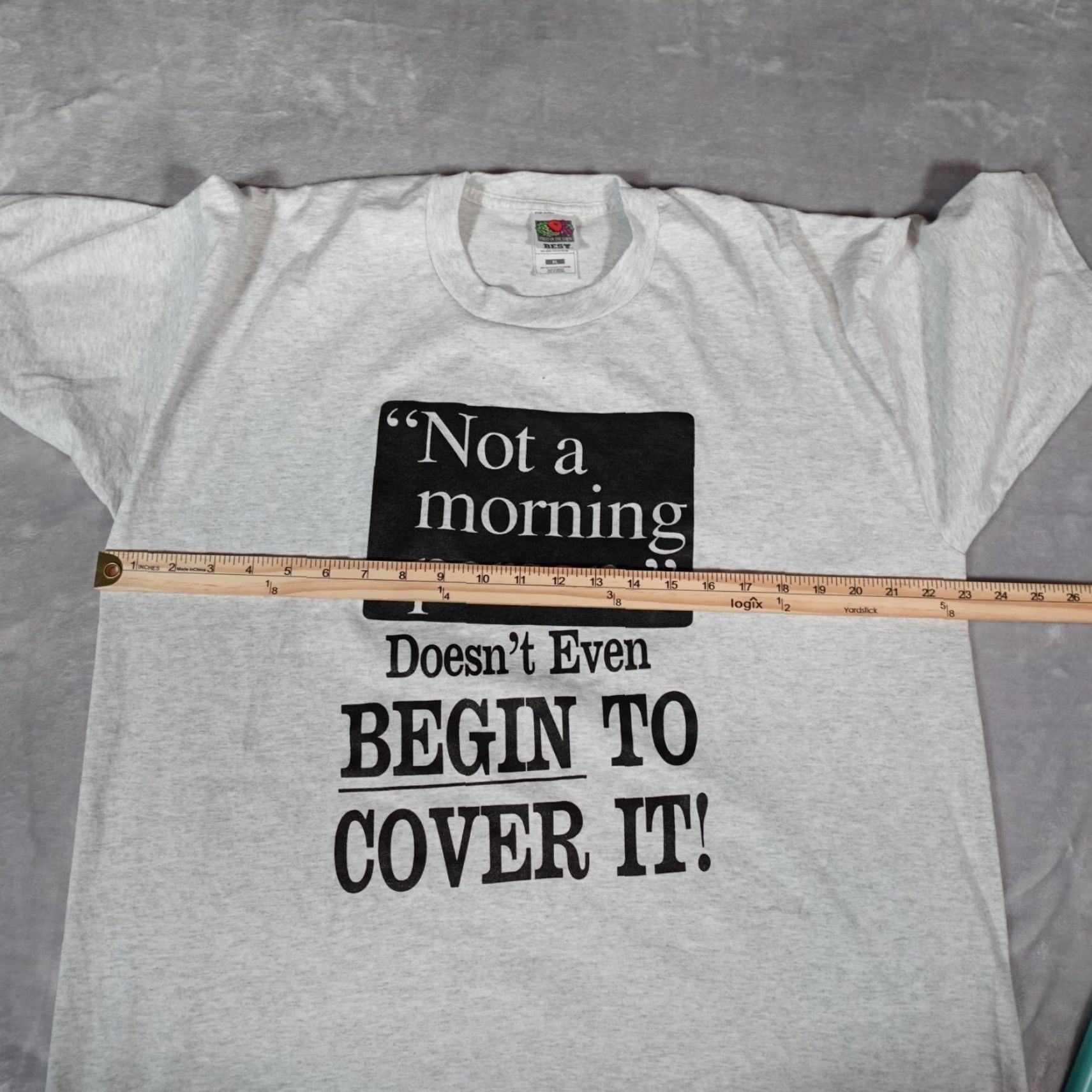 Vintage Vintage Not A Morning Person Humor T Shirt Mens XL Funny Gray Y2K Size US XL / EU 56 / 4 - 6 Thumbnail