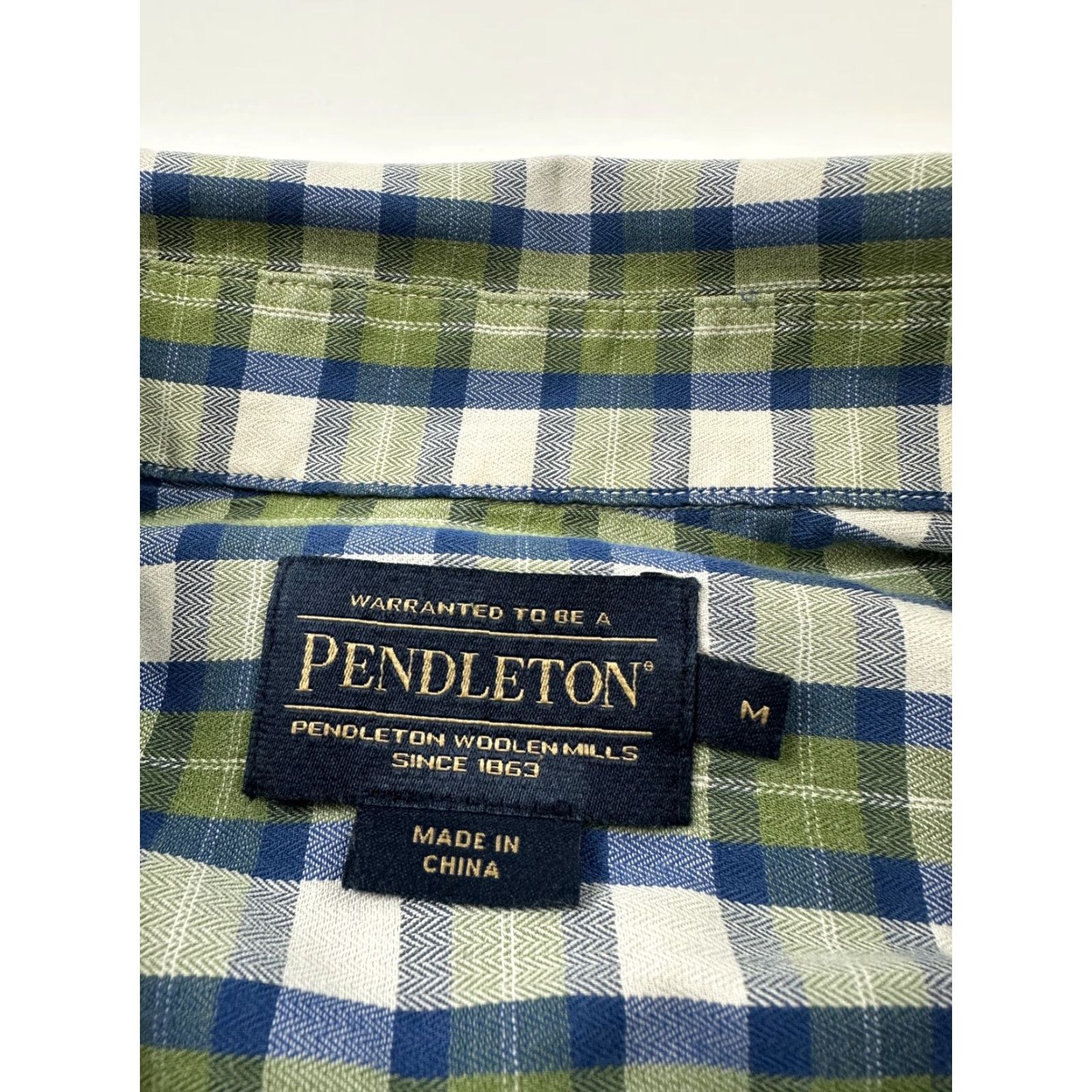 Pendleton Pendleton Shirt Mens Medium Green Blue Plaid Mt Hood Oregon Short Sleeve Outdoor Shirt Size US M / EU 48-50 / 2 - 4 Thumbnail