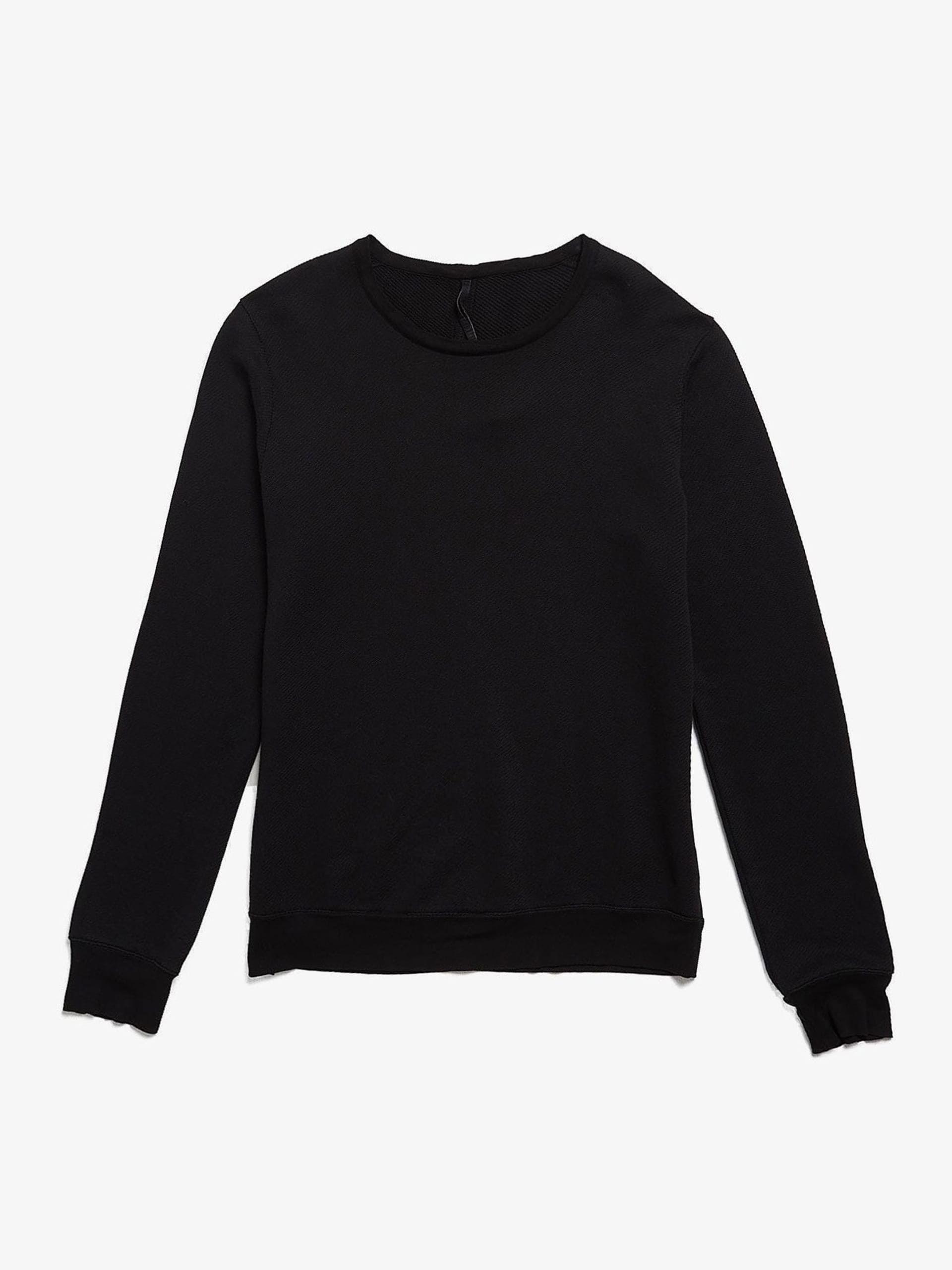 image of Damir Doma Black Cotton Longsleeve, Men's (Size XL)