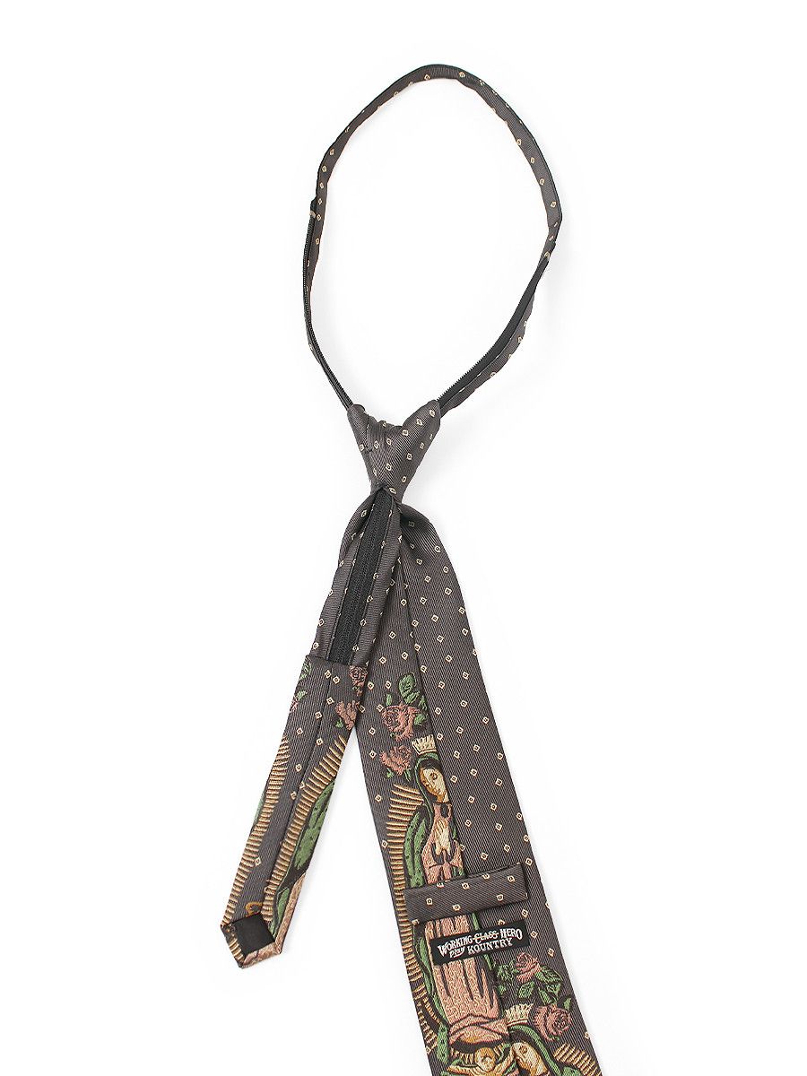 Kapital Kapital Silk Twill Mary Maria zip Tie necktie black new Size ONE SIZE - 5 Thumbnail