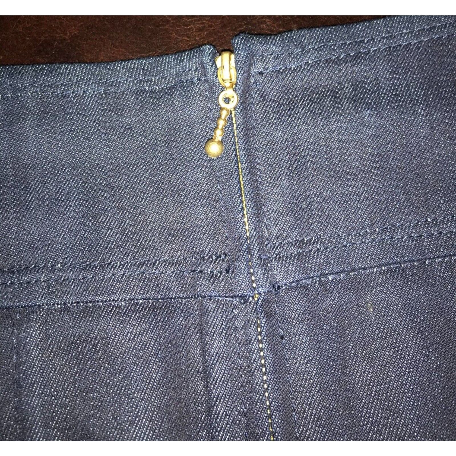 Anthropologie Anthropologie Leifsdottir Women's Gold Button Denim Skirt Size 26" / US 2 / IT 38 - 6 Thumbnail