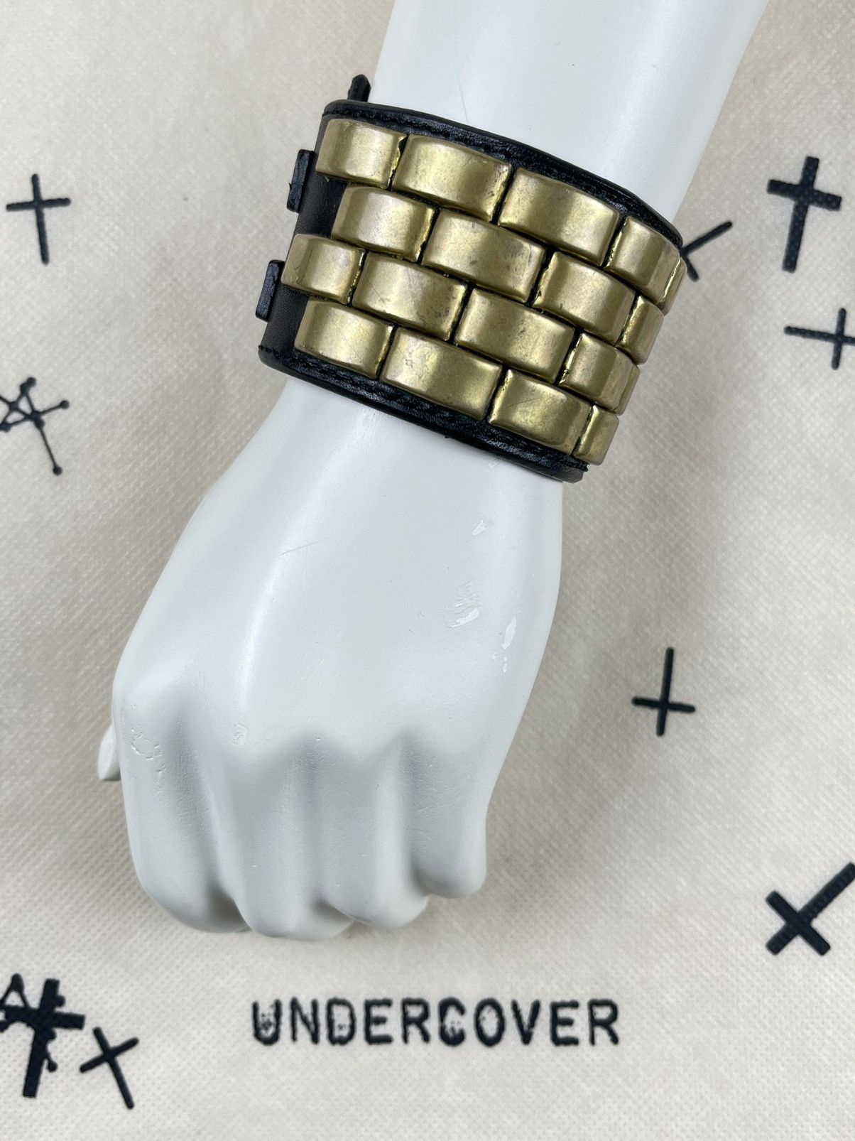 Undercover AW08 Undercover Studded Punk Leather Bracelet RATS Black Size ONE SIZE - 5 Thumbnail