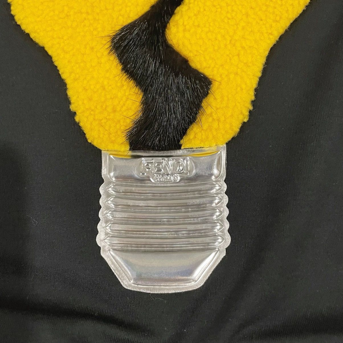 Fendi Fendi black T-shirt shearling lightbulb JE tee Size US S / EU 44-46 / 1 - 3 Thumbnail