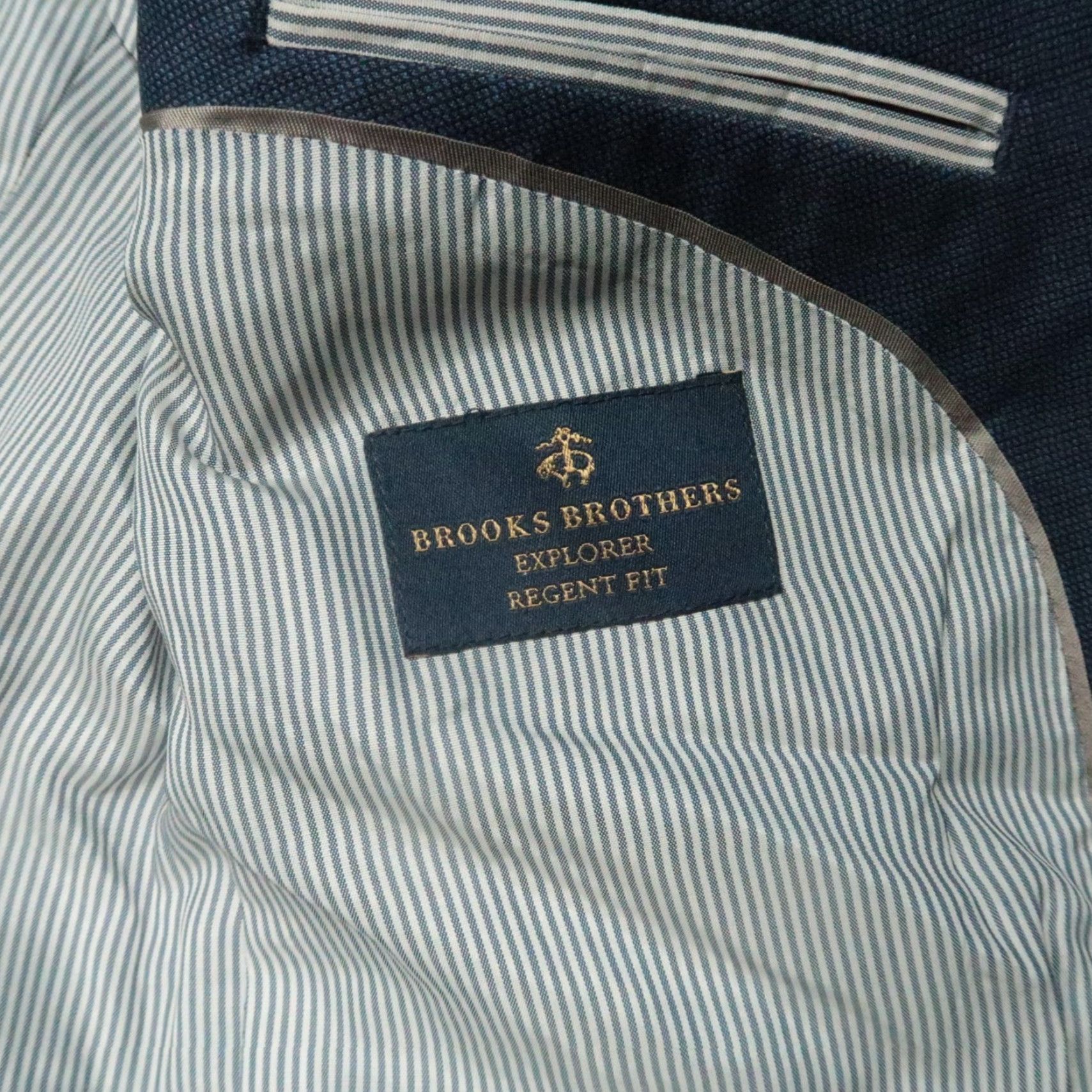 Brooks Brothers Brooks Brothers Blazer Mens 39R Blue Wool Sport Coat Jacket Regular Notch Lapel Single-Breasted Two-Button Vintage: No Modern? Size 40R - 3 Thumbnail