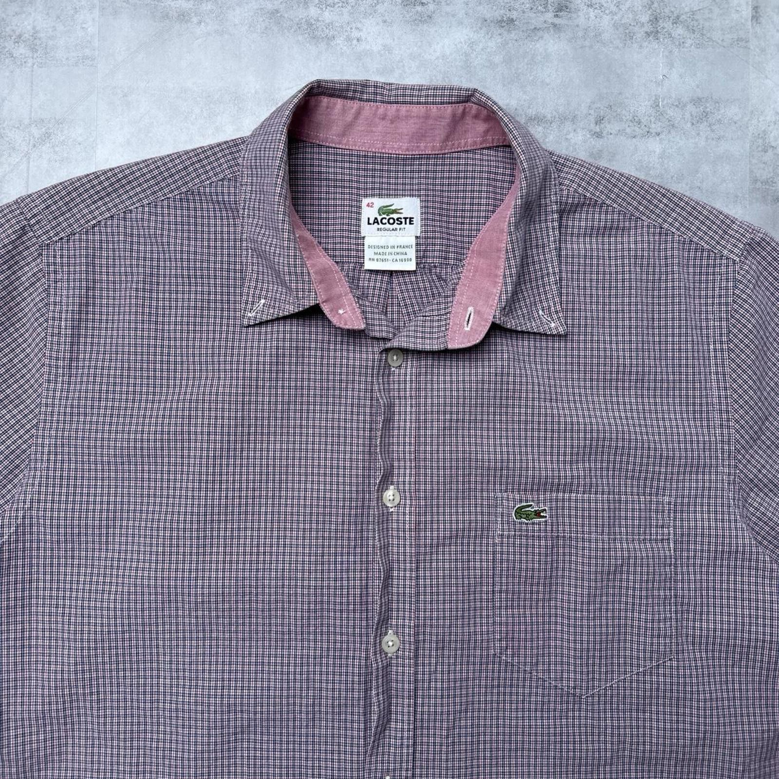 Lacoste Y2K Lacoste 00s Button Up Plaid Shirt Size US L / EU 52-54 / 3 - 5 Thumbnail
