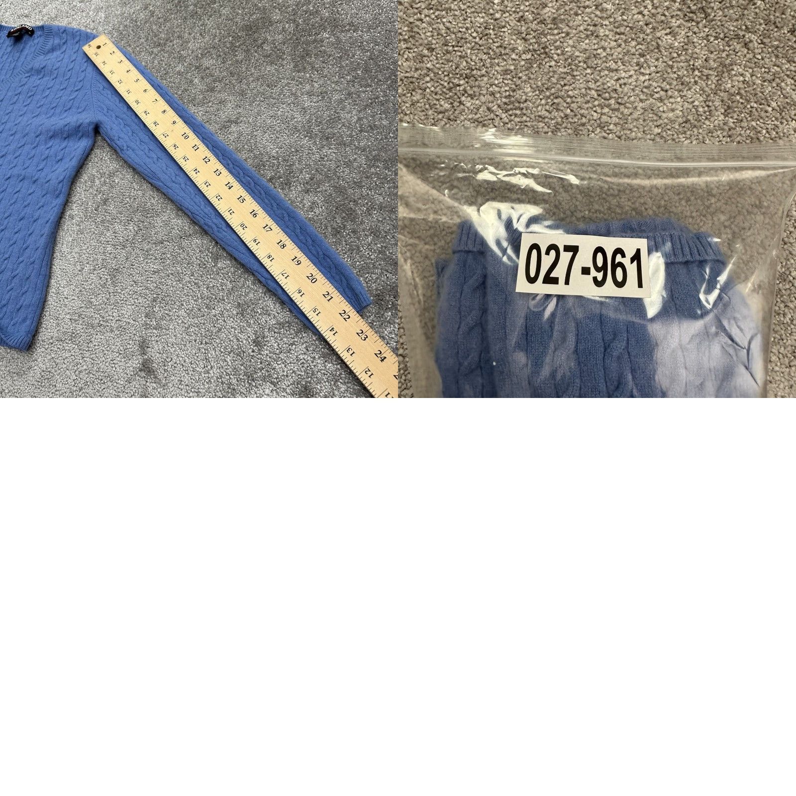 Vintage VINTAGE Kirkland Signature Cashmere Blue Sweater Womens M Shrink Fit Smaller Casual Pullover Knit Cable Knit Long Sleeve V-Neck Shorter Size M / US 6-8 / IT 42-44 - 8 Thumbnail