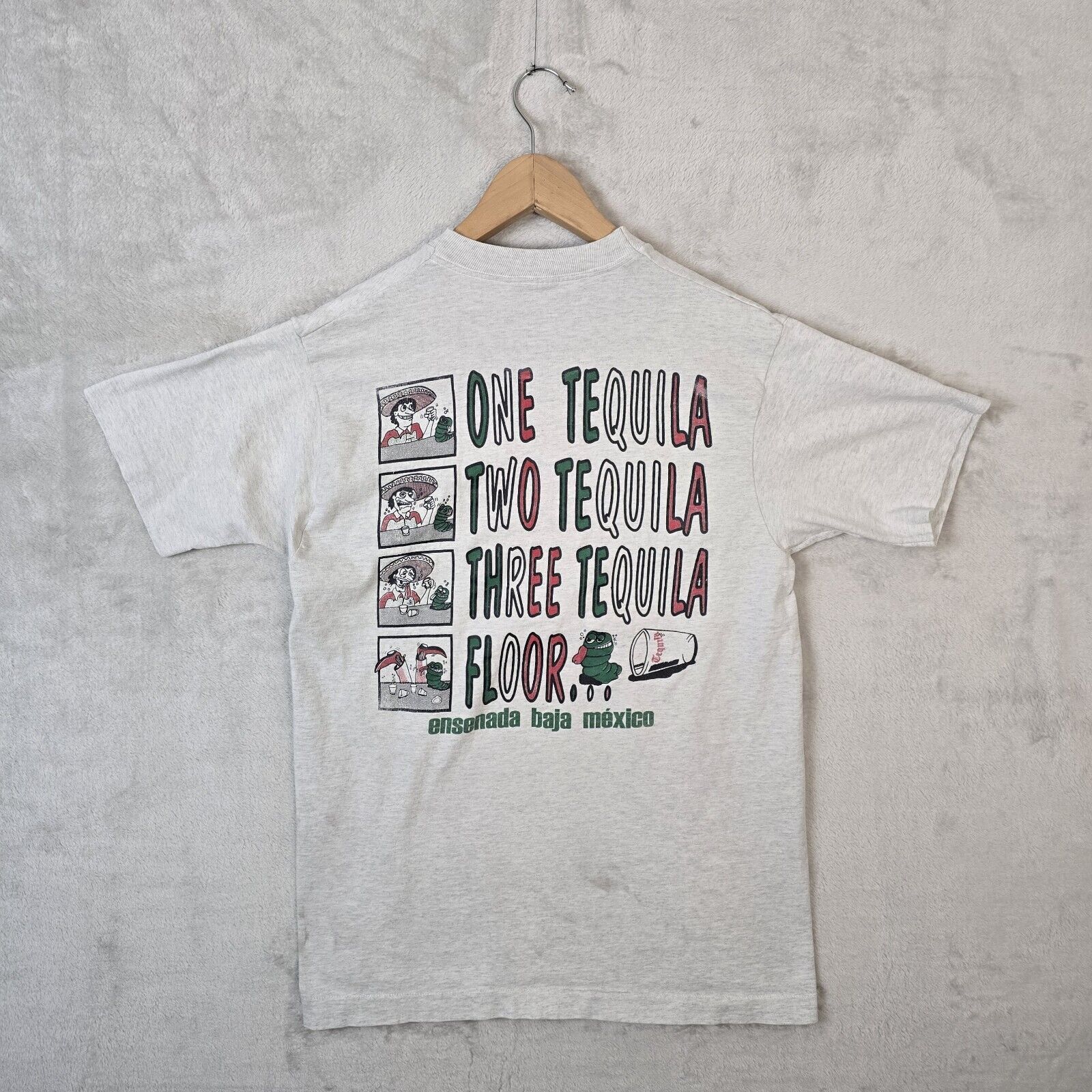 Vintage Vtg Mexico One Tequila Two Tequila Three Tequila Floor Small Size US S / EU 44-46 / 1 - 2 Thumbnail