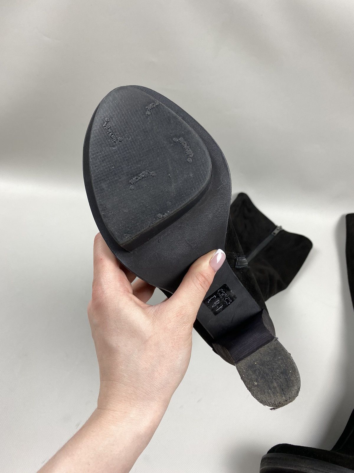 Ann Demeulemeester Ann Demeulemeester heeled over the knee suede boots shoes Size US 9 / IT 39 - 16 Thumbnail
