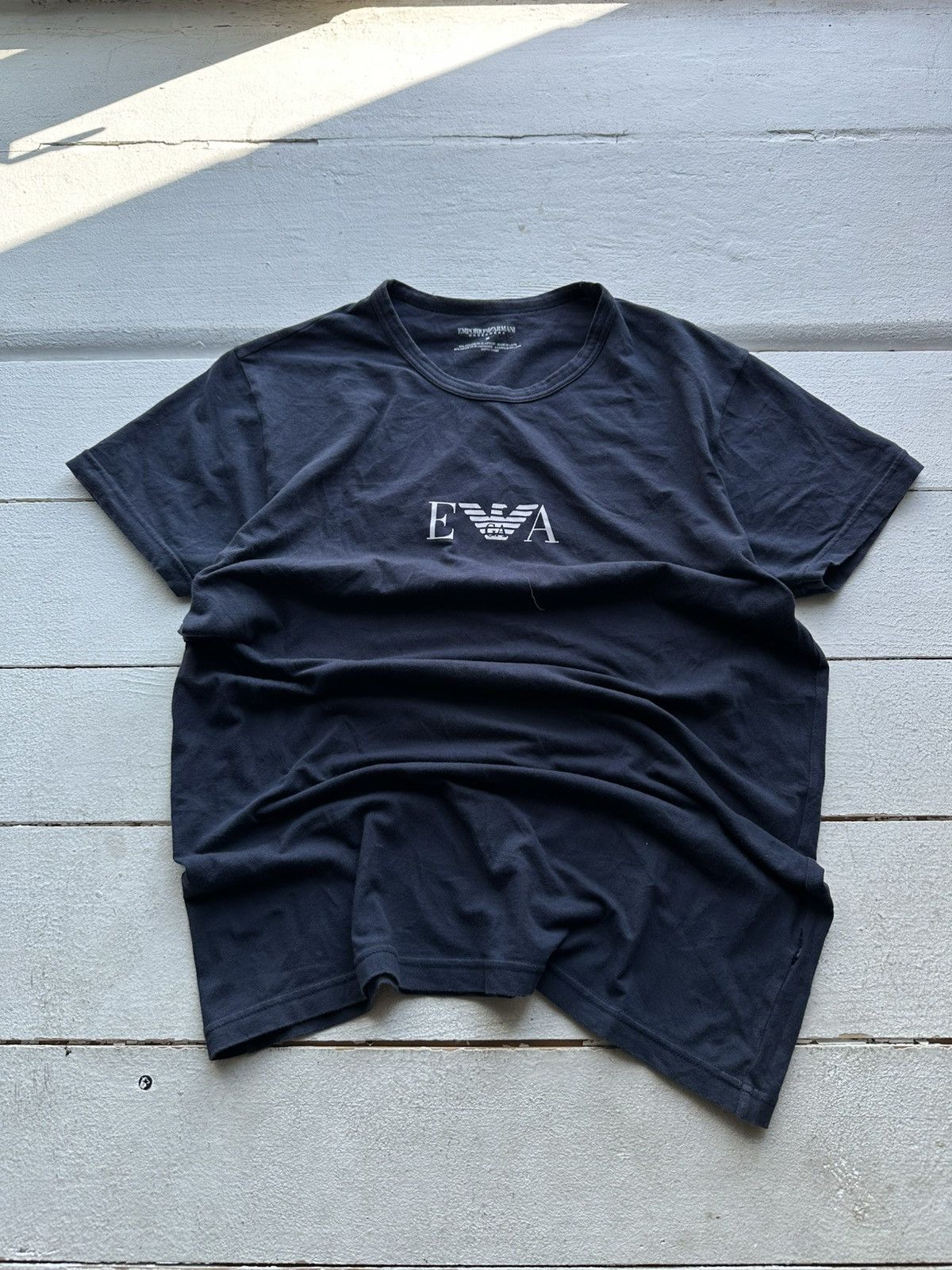 Emporio Armani 🚨Y2K Big Logo EMPORIO ARMANI T-shirt Avant Garde Size US M / EU 48-50 / 2 - 1 Thumbnail