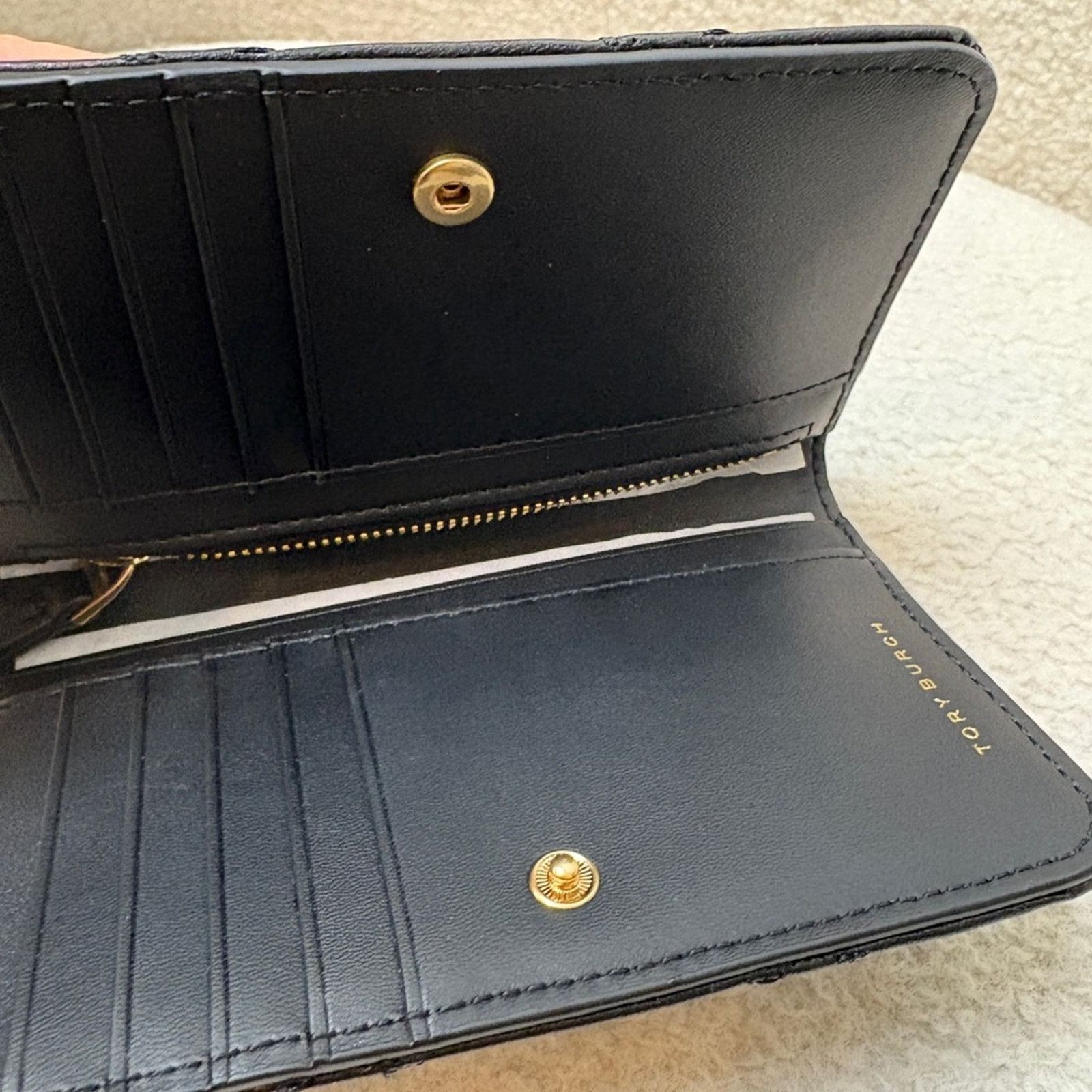 Tory Burch Tory Burch Black Quilted Leather Wallet NWT Size ONE SIZE - 3 Thumbnail