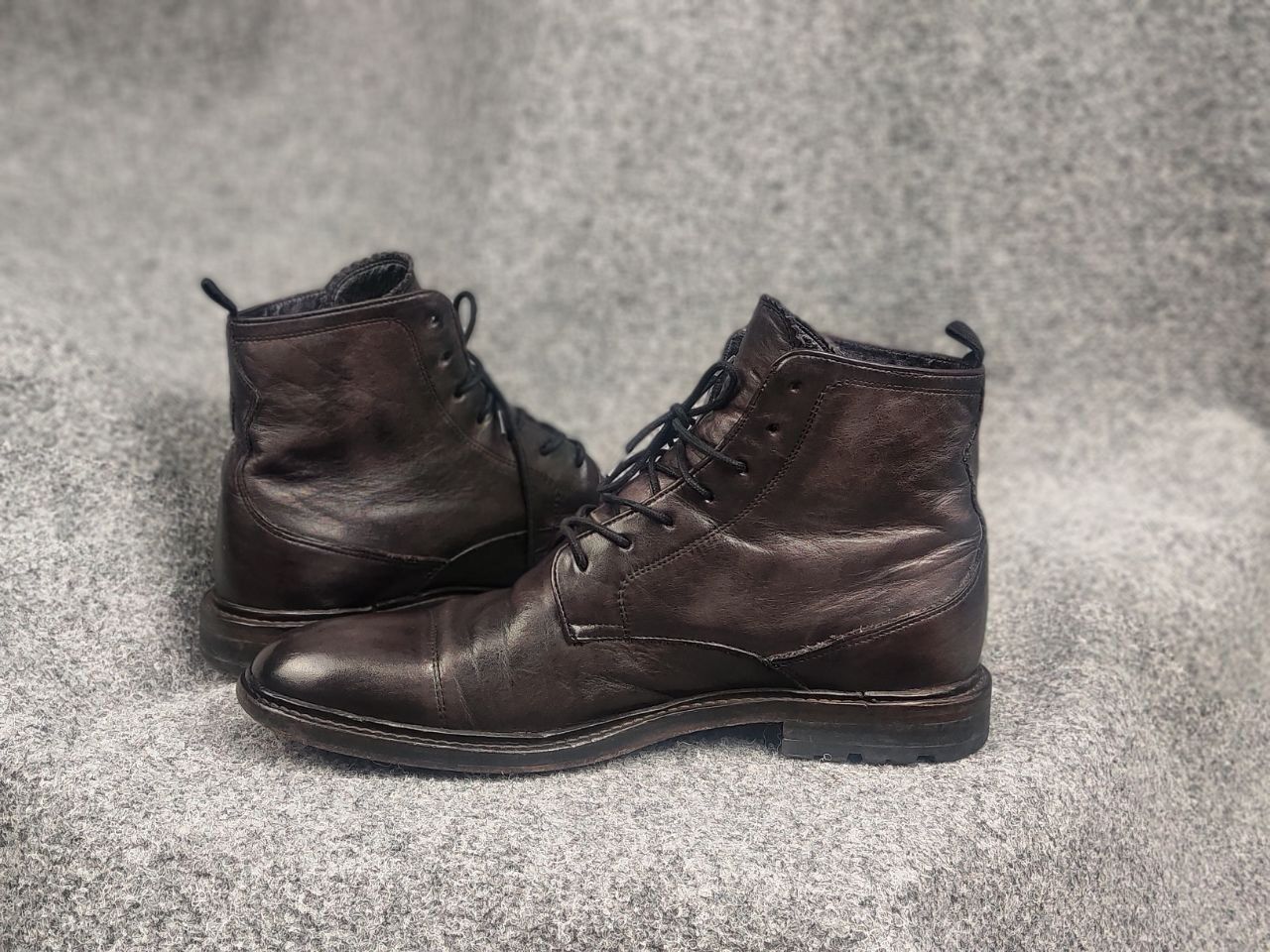 Oliver Sweeney Oliver Sweeney Dark Brown Calf Leather Derby Combat Boots Size US 10.5 / EU 43-44 - 10 Thumbnail