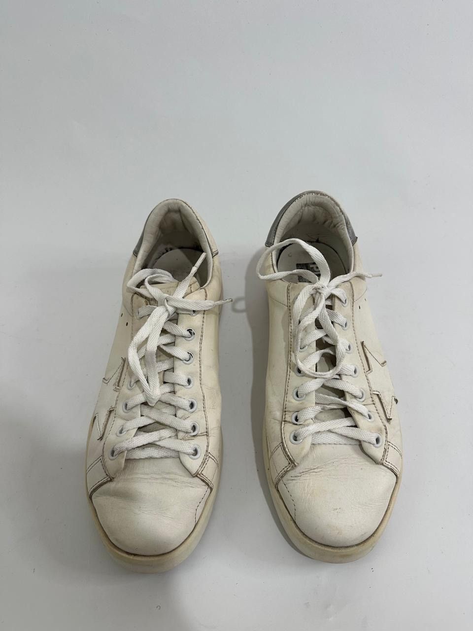 Golden Goose Golden Goose White Leather Pure- Star Low Top Sneakers Size US 8 / EU 41 - 3 Thumbnail