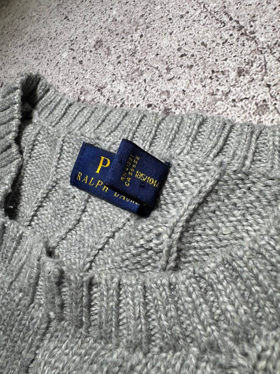 Polo Ralph Lauren × Vintage Polo Ralph Lauren Vintage Knitted Gray Sweater Size US XL / EU 56 / 4 - 7 Thumbnail