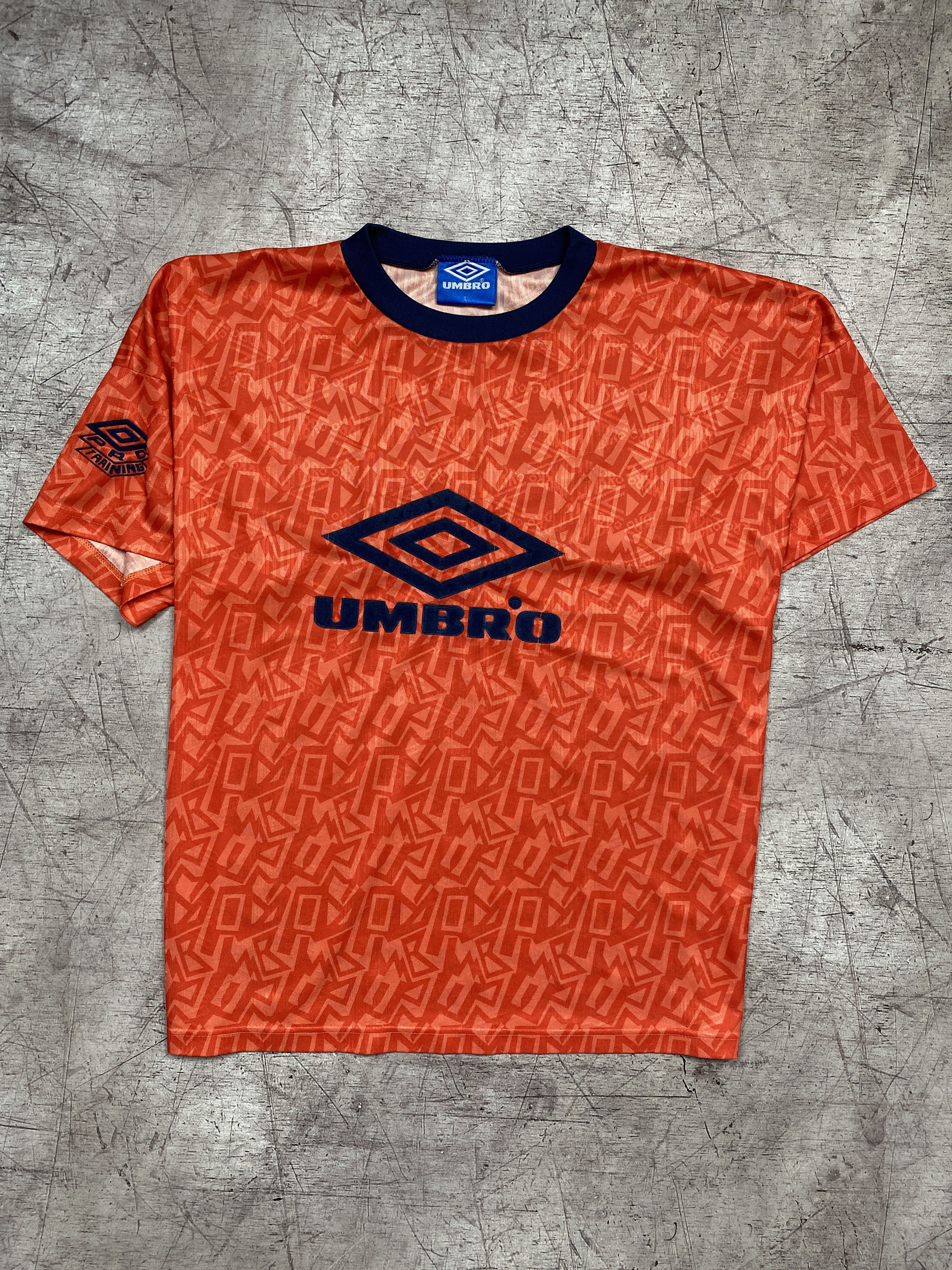 Umbro × Vintage Umbro Pro Training Vintage Mens Crew Neck T-Shirt Size US L / EU 52-54 / 3 - 1 Thumbnail