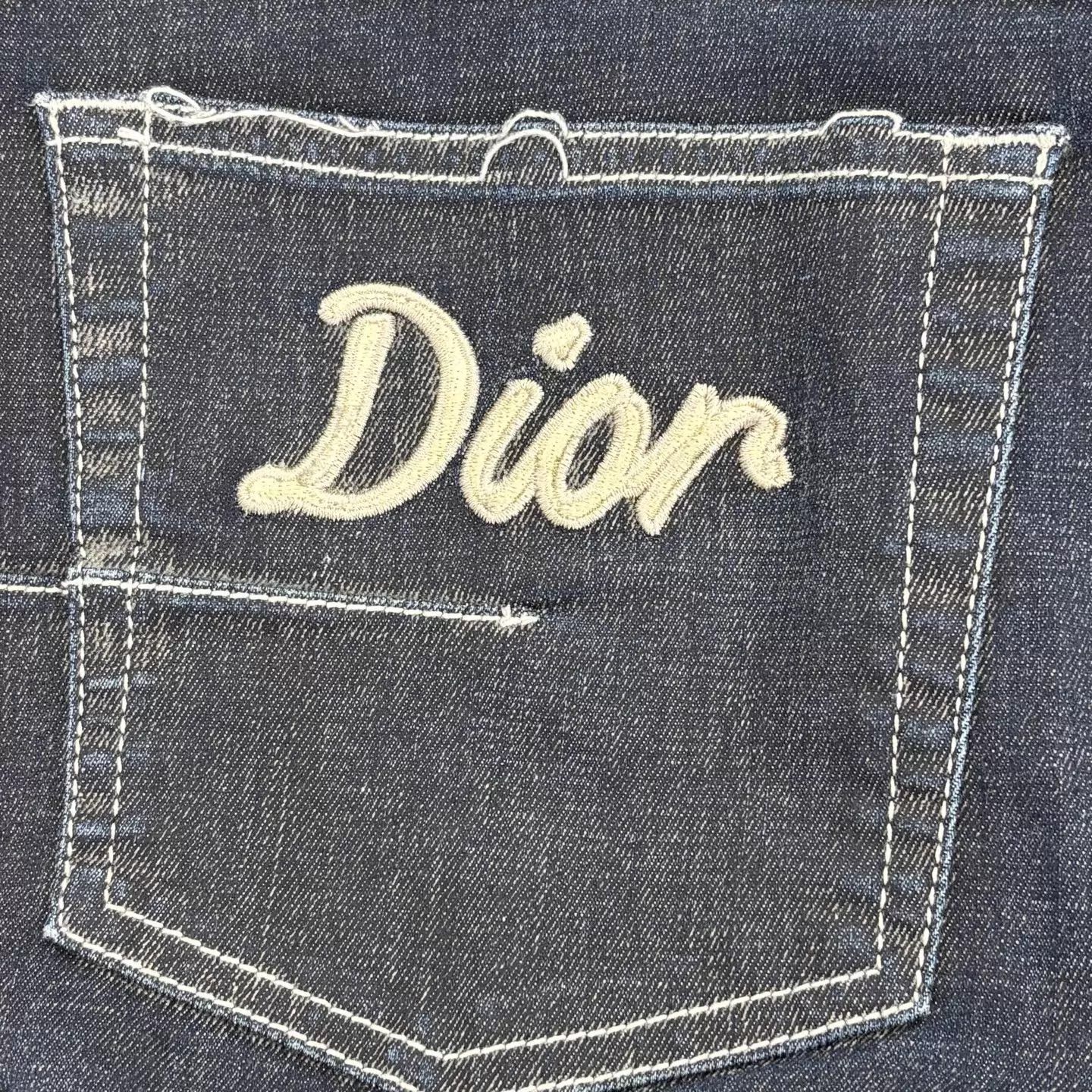 Dior DIOR Embroidered Denim Pants 31 99 Size 31" - 7 Thumbnail