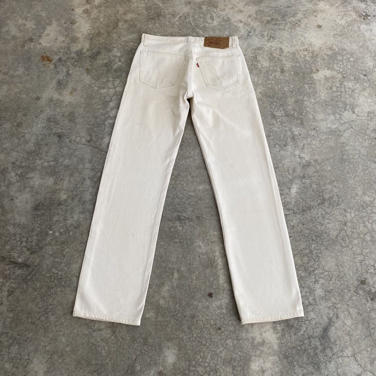 Levi's Size 30x31.5 Vintage 1994 Levis 501 White Denim Jeans Size US 30 / EU 46 - 10 Thumbnail
