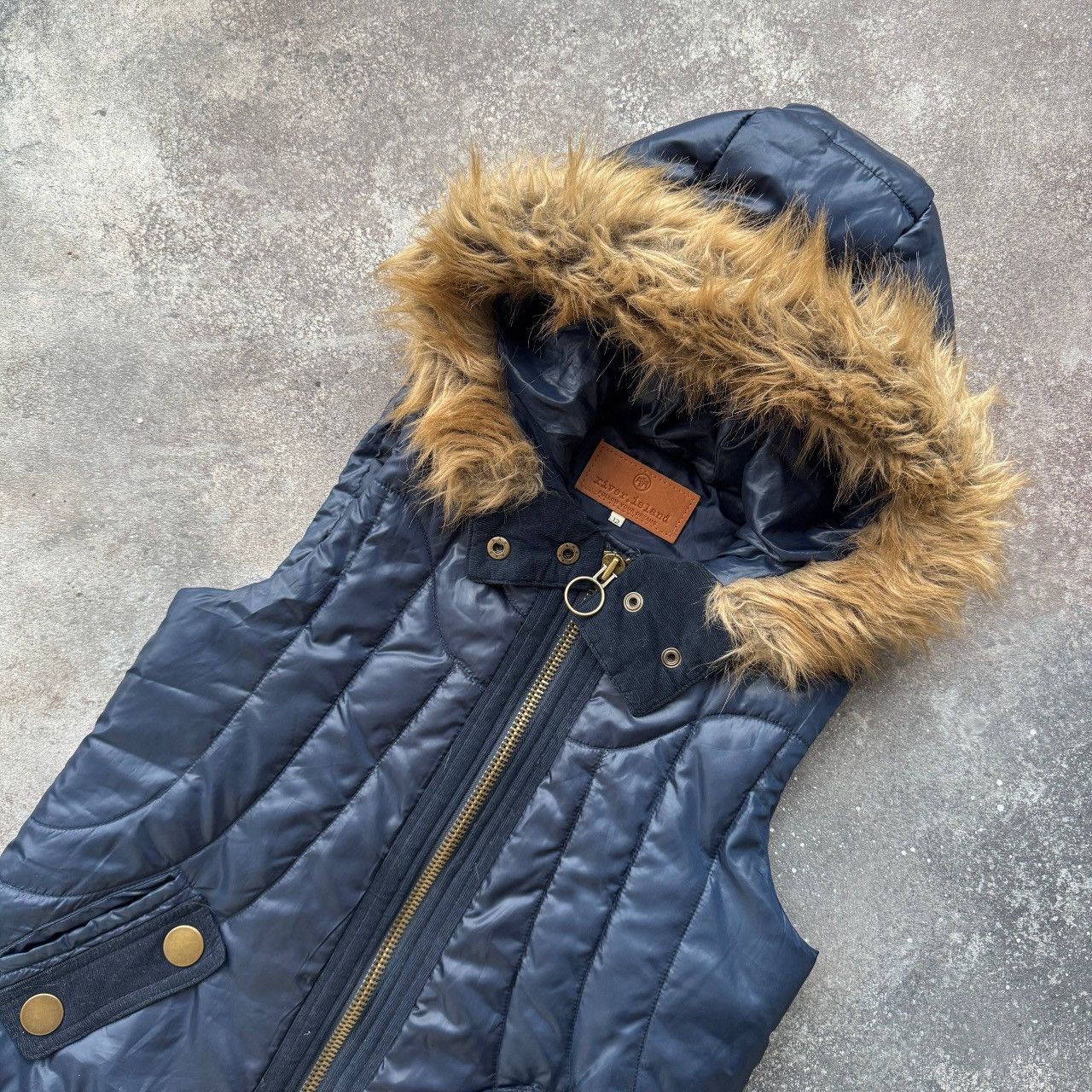 Japanese Brand River Island Y2K Glamour 2000’s Puffer Hooded Vest Size M / US 6-8 / IT 42-44 - 4 Thumbnail