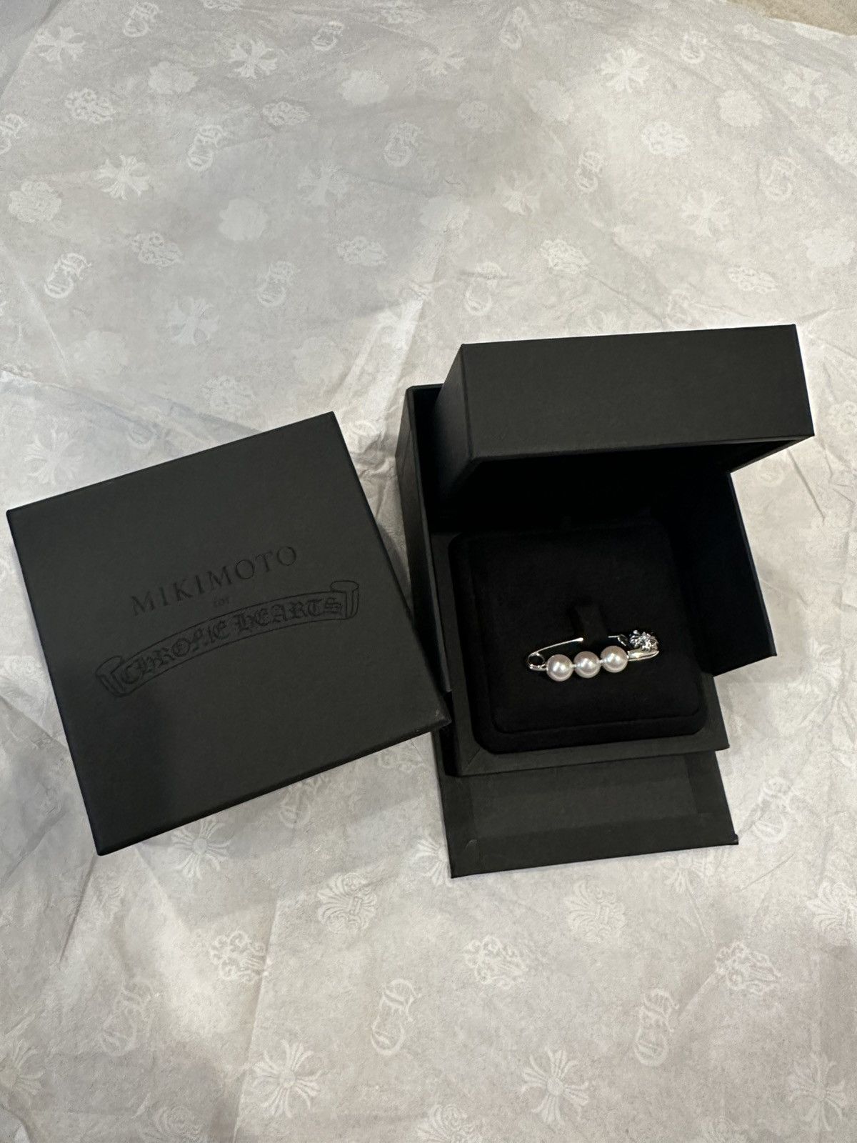 Chrome Hearts Chrome Hearts Mikimoto White Gold Diamond Pearl Safety Pin Size ONE SIZE - 3 Thumbnail
