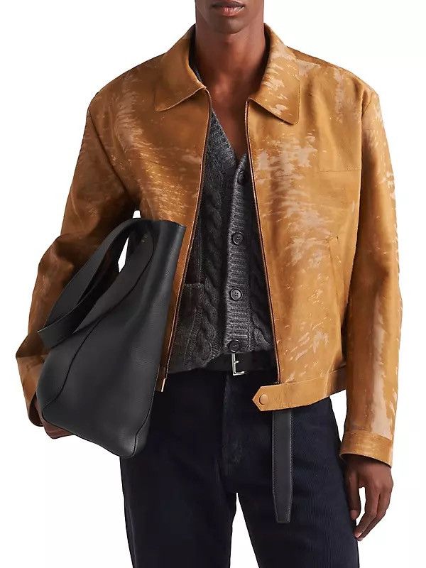 Prada 🔥$11K VALUE🔥 Horseskin Leather Jacket Size US L / EU 52-54 / 3 - 3 Thumbnail