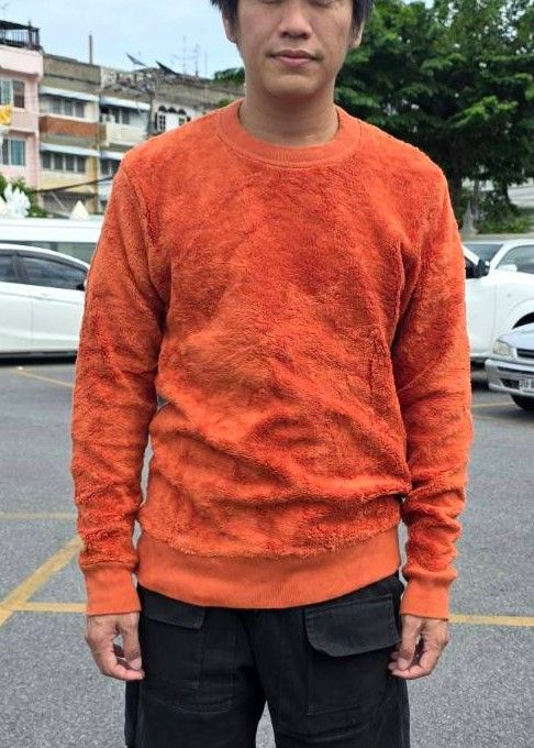 Edifice Japan (J207) Edifice 417 Japan Orange Fuzzy Fleece Sweatshirt Sz L Size US M / EU 48-50 / 2 - 10 Thumbnail