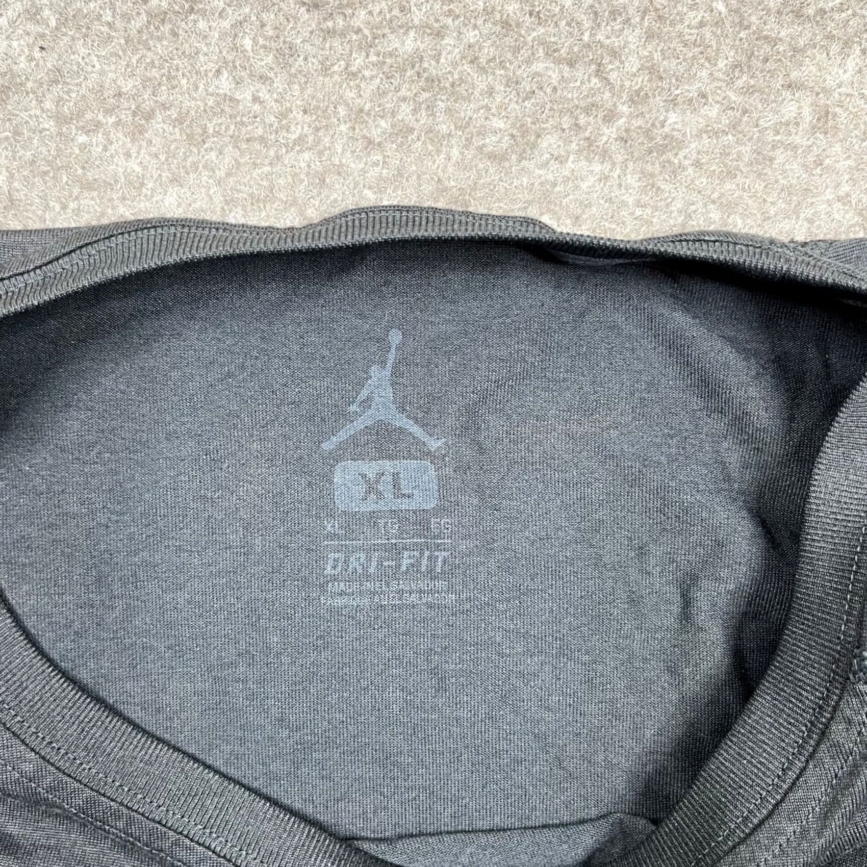 Jordan Brand Jordan T Shirt Mens XL Black Short Sleeve Spartan Nation Logo Performance Size US XL / EU 56 / 4 - 6 Thumbnail
