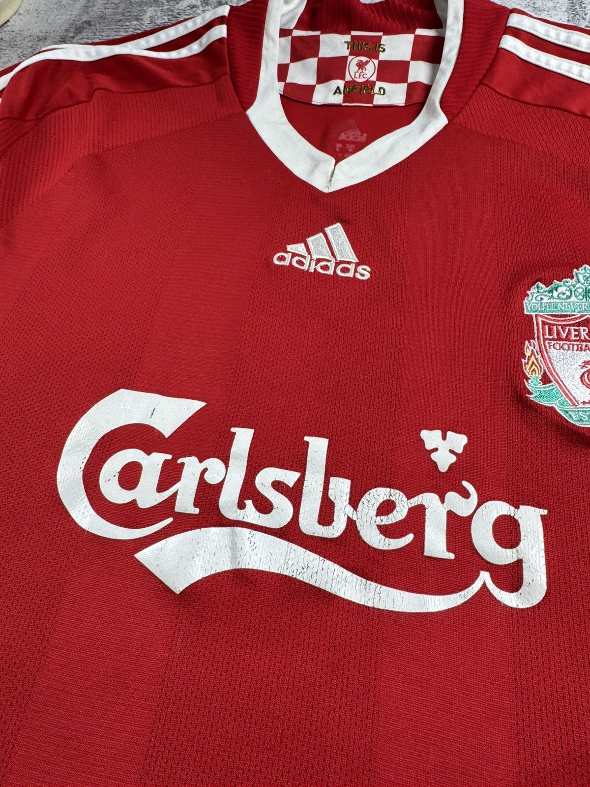 Adidas Vintage Liverpool 2008/2010 Away Football Shirt Jersey Kit Size US XL / EU 56 / 4 - 17 Thumbnail