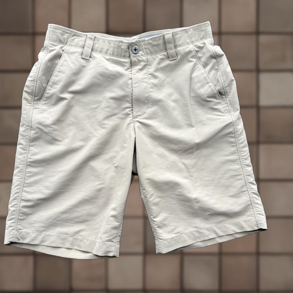 Under Armour Under Armour Shorts Men 32 Brown Nylon Performance Golf Outdoors Chino Pockets Logo Zipper 10in Inseam Regular Mens Size US 32 / EU 48 - 1 Thumbnail