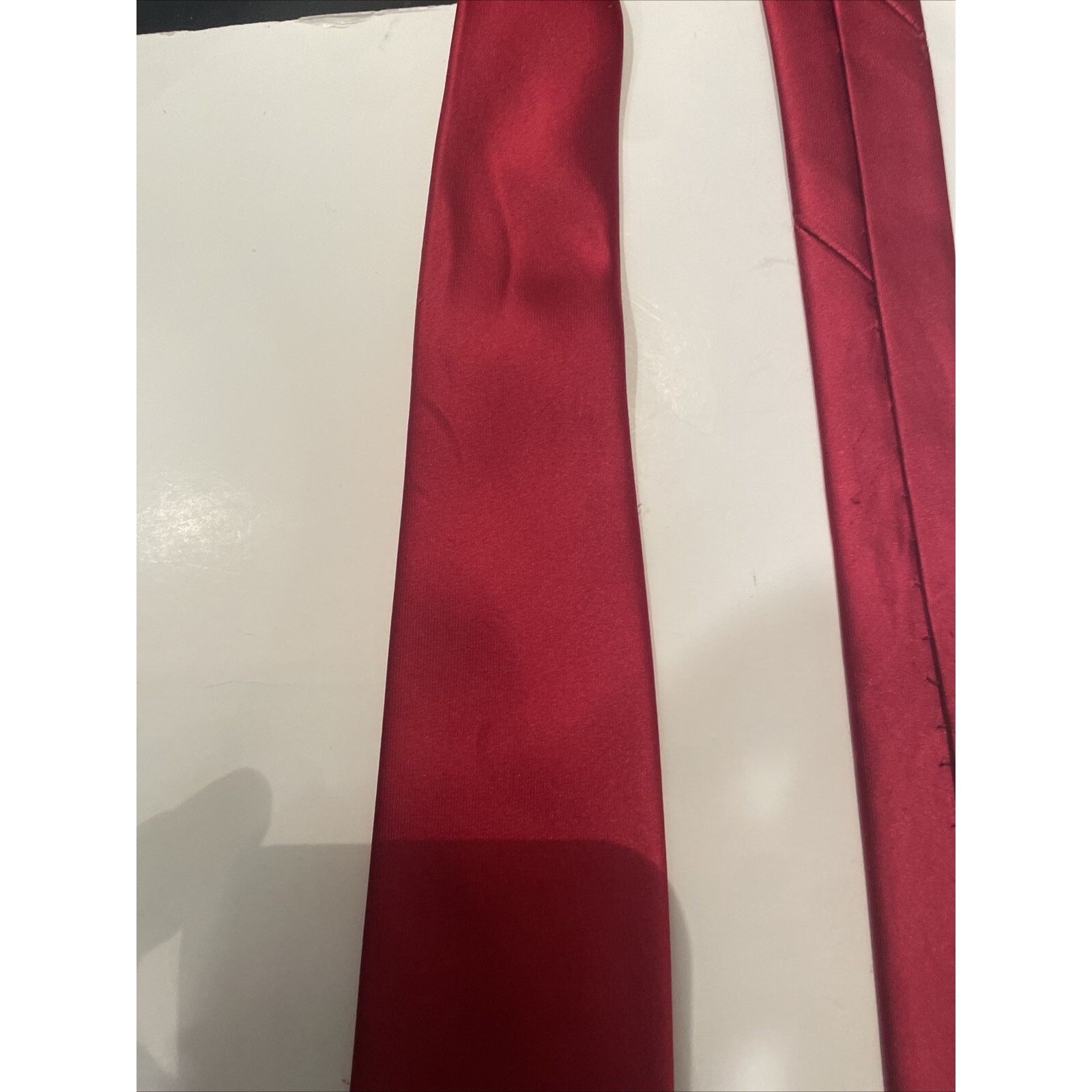 & Other Stories Versa New York 100% silk necktie tie Solid Red Milan Size ONE SIZE - 6 Thumbnail
