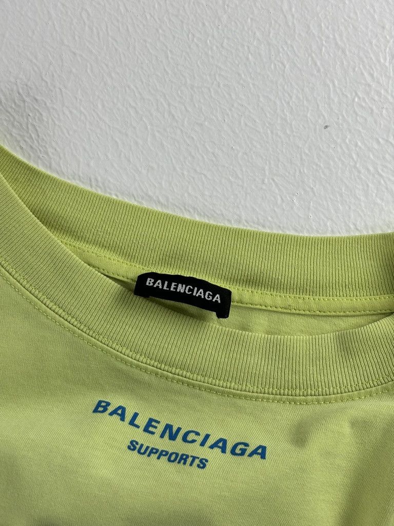 Balenciaga Kanye West World Food Programme Print Neon Oversize T-Shirt Size US L / EU 52-54 / 3 - 3 Thumbnail