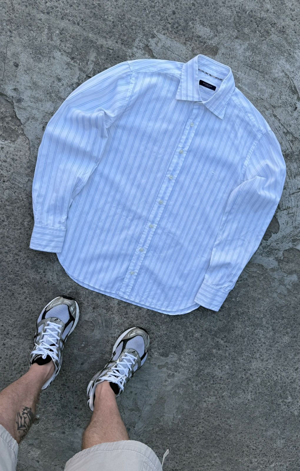 Burberry Vintage Y2K Burberry Old Many Line Casual Shirt Button Up Size US S / EU 44-46 / 1 - 1 Thumbnail