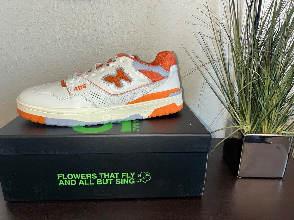 AMAC Studios AMAC Customs Butterfly 405 Low (NB 550) - Cream/Orange Size US 12 / EU 45 - 1 Thumbnail