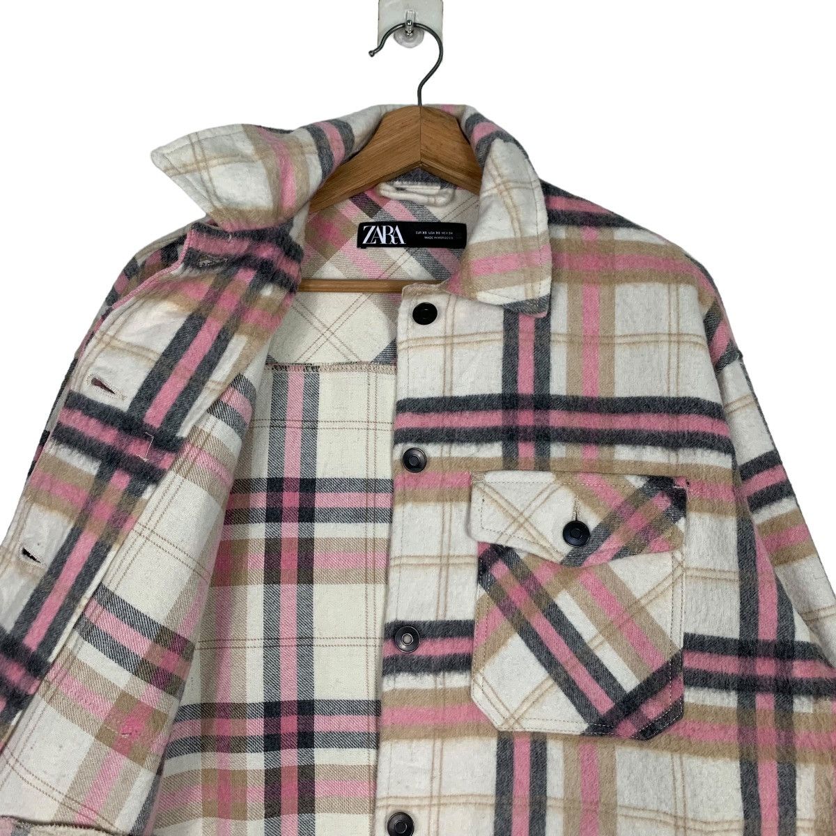 Zara ZARA CHECKED PLAID TARTAN PINK FLANNEL #0330-C15 Size XS / US 0-2 / IT 36-38 - 11 Thumbnail